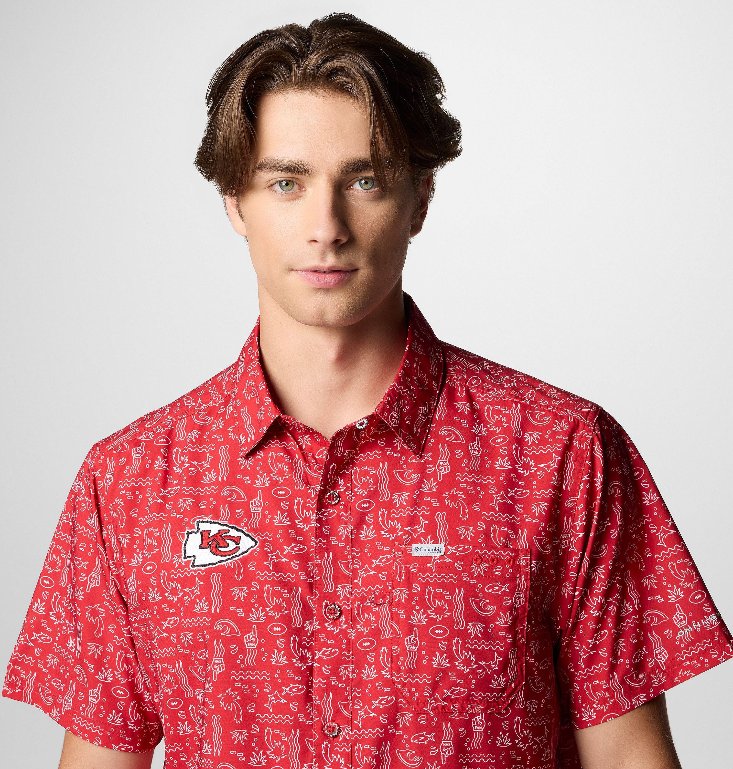 Men's PFG Super Slack Tide Short Sleeve Shirt - Kansas City Chiefs 5