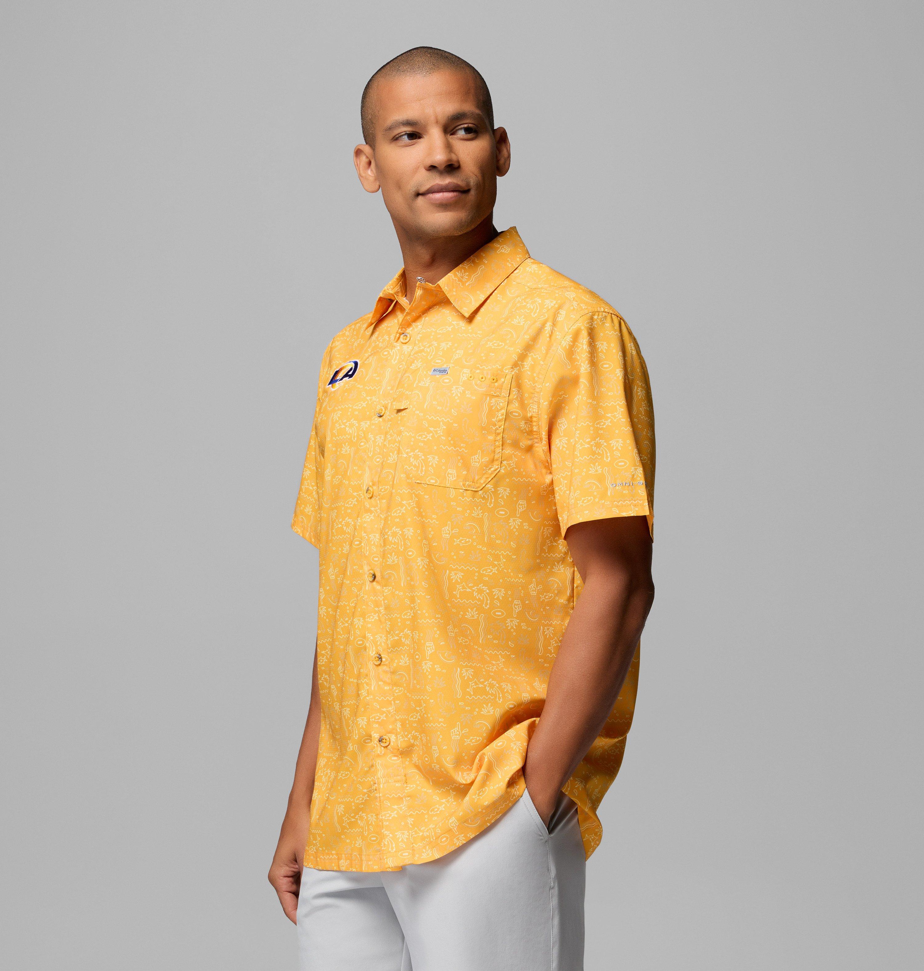 Men's PFG Super Slack Tide Short Sleeve Shirt - Los Angeles Rams 4