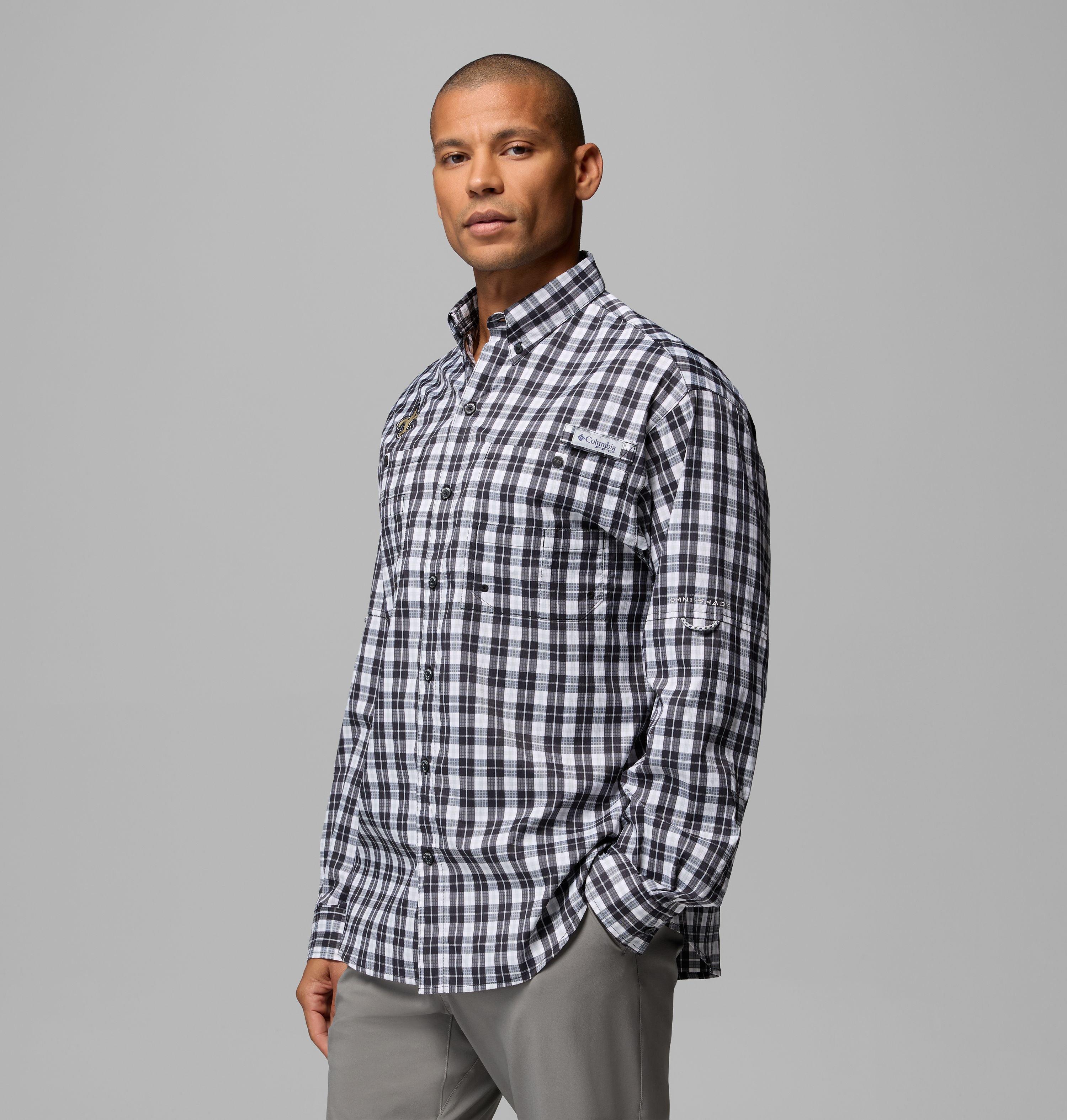 Men's PFG Super Tamiami Long Sleeve Shirt - New Orleans Saints 4