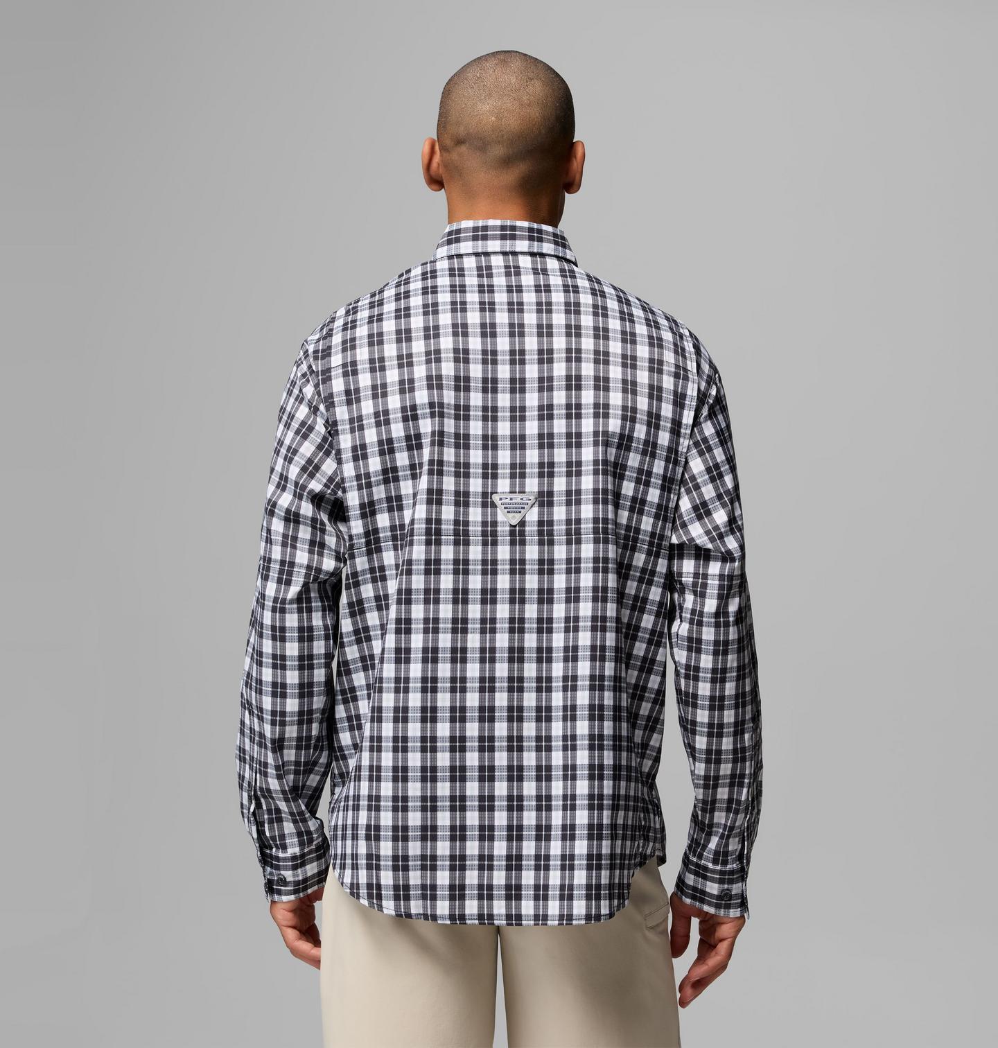 Мужская рубашка Columbia PFG Super Tamiami Long Sleeve Shirt - San Francisco 49ers, цвет: Чёрный — фото 3