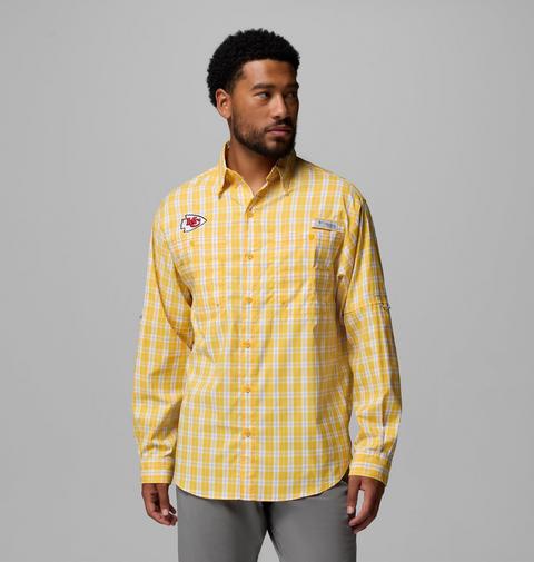 Мужская рубашка Columbia PFG Super Tamiami Long Sleeve - New Orleans Saints, цвет: Чёрный