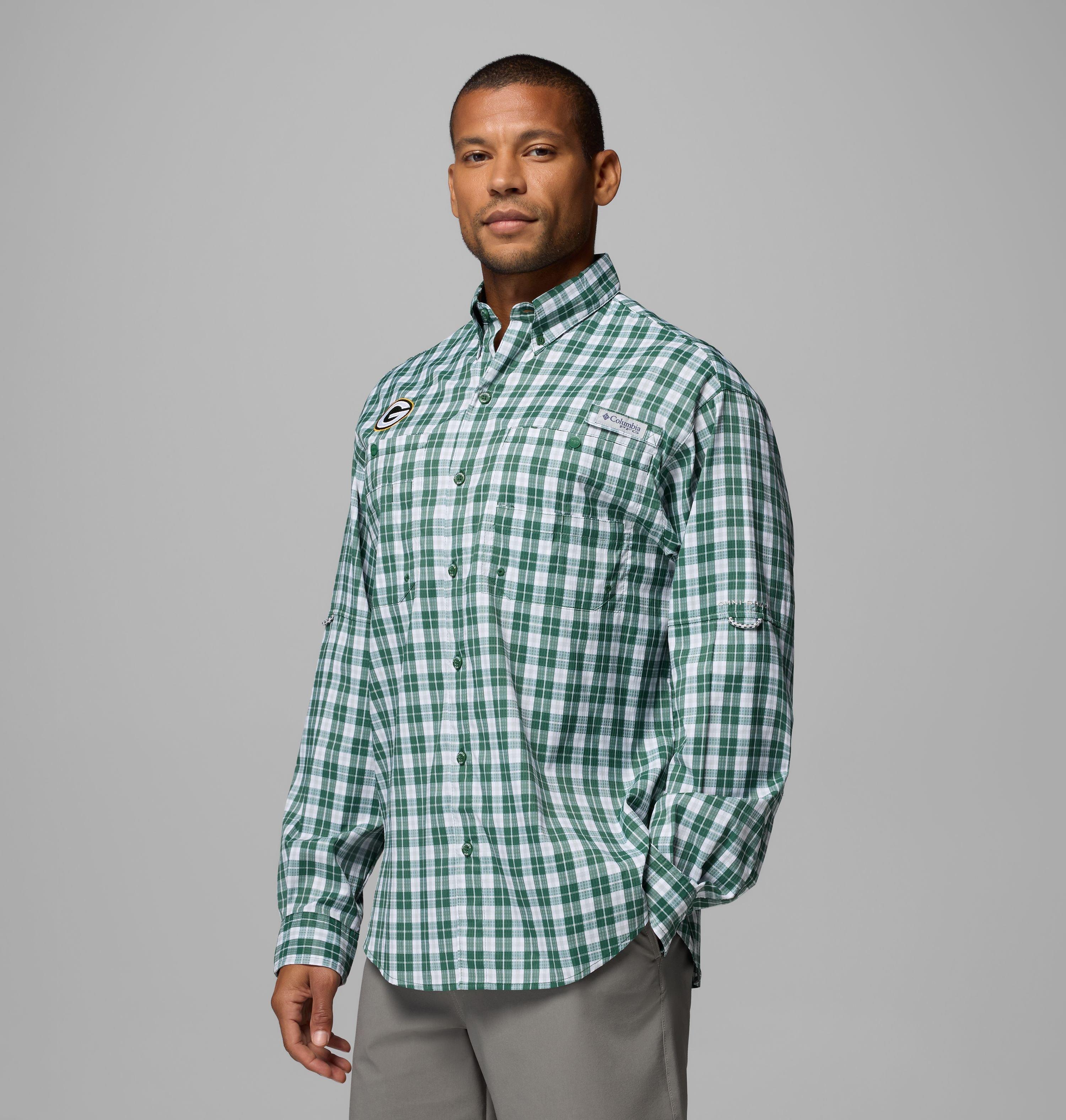 Men's PFG Super Tamiami Long Sleeve Shirt - Green Bay Packers 4