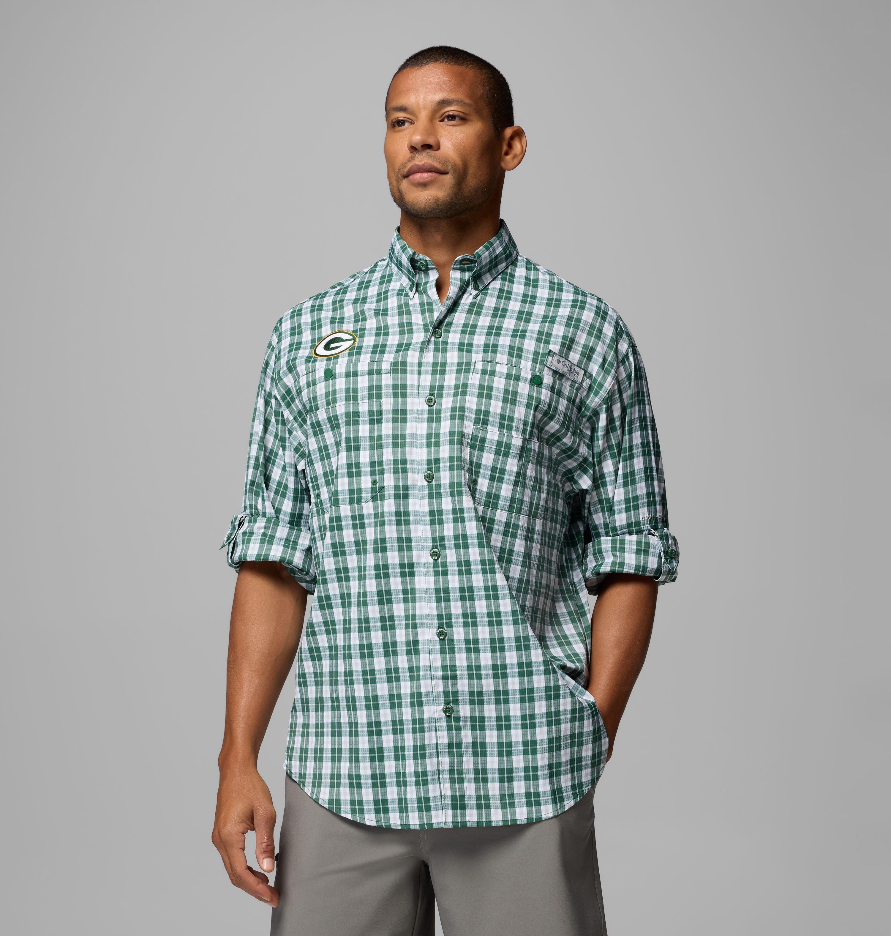 Men's PFG Super Tamiami Long Sleeve Shirt - Green Bay Packers 5