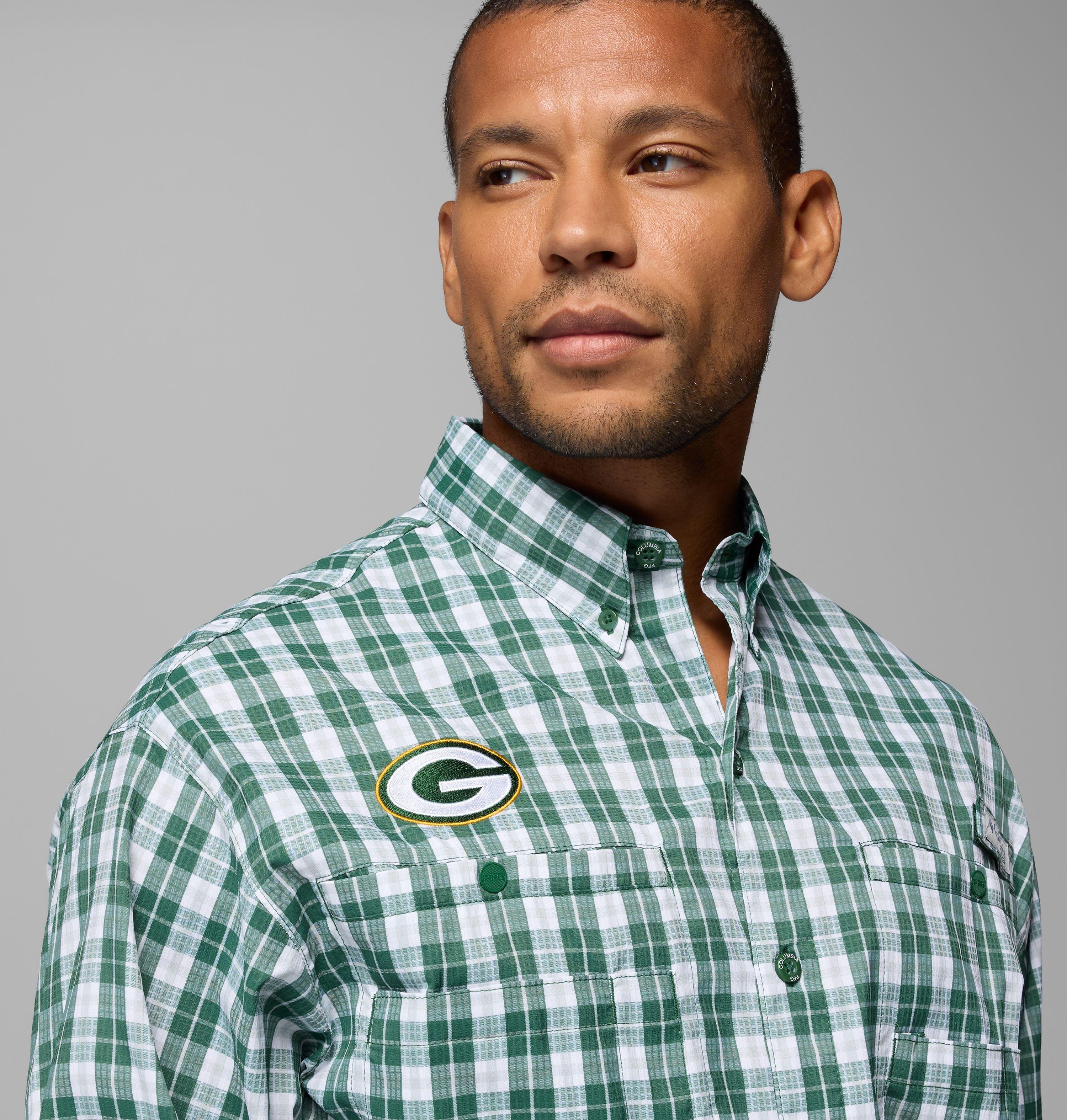 Men's PFG Super Tamiami Long Sleeve Shirt - Green Bay Packers 7
