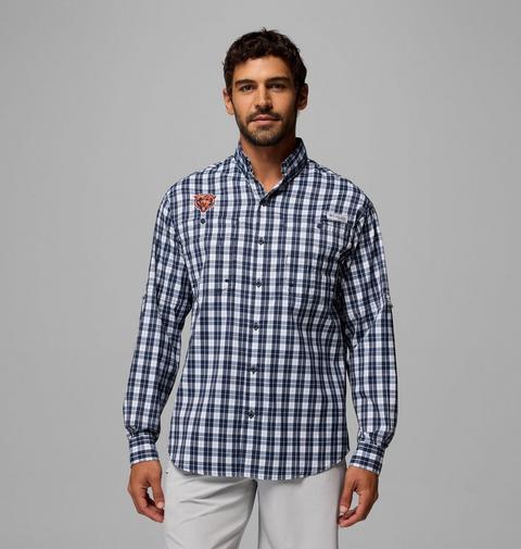 Мужская рубашка Columbia PFG Super Tamiami Long Sleeve - Chicago Bears, цвет: Тёмно-синий