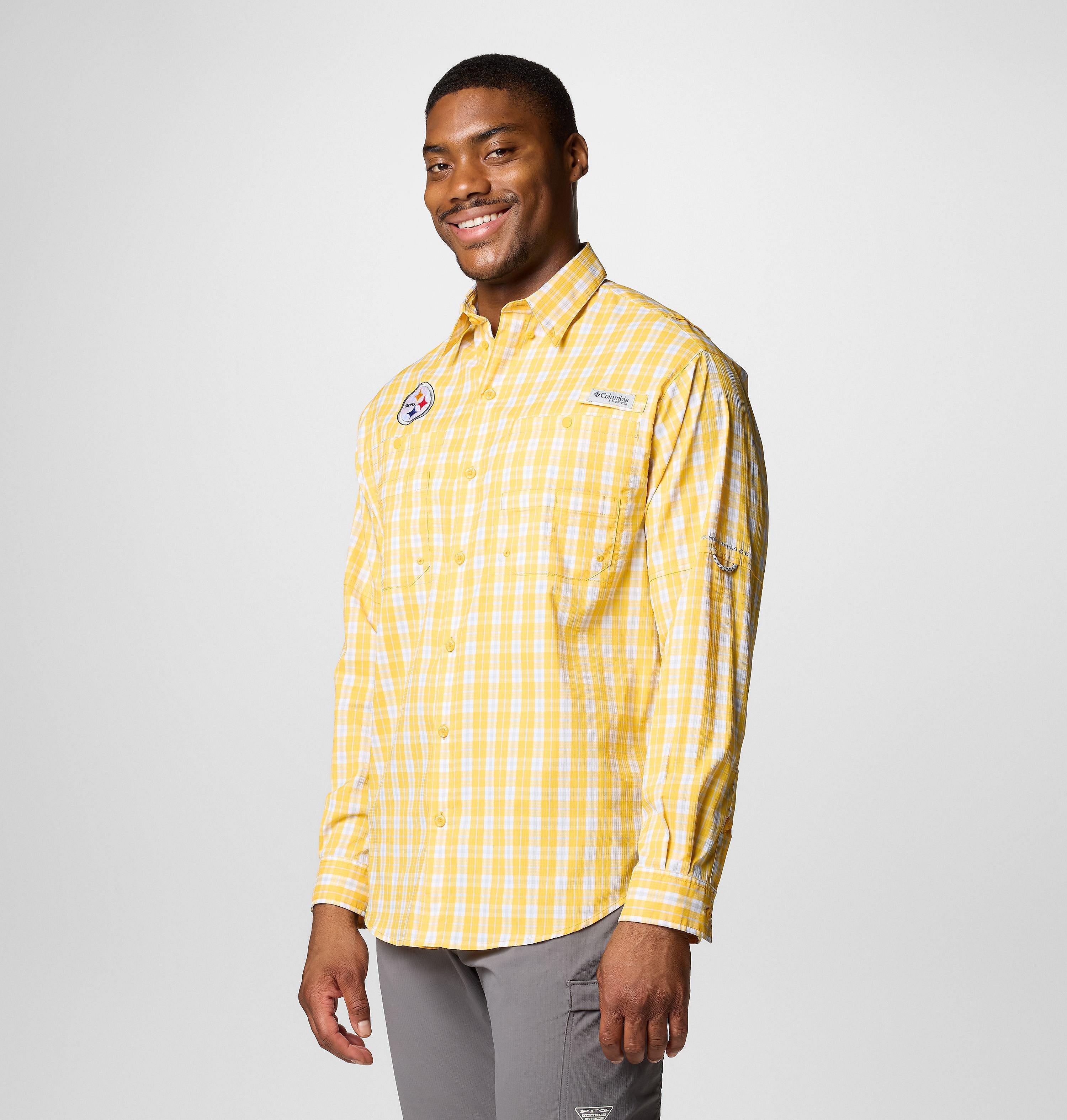 Men's PFG Super Tamiami Long Sleeve Shirt - Pittsburgh Steelers 4