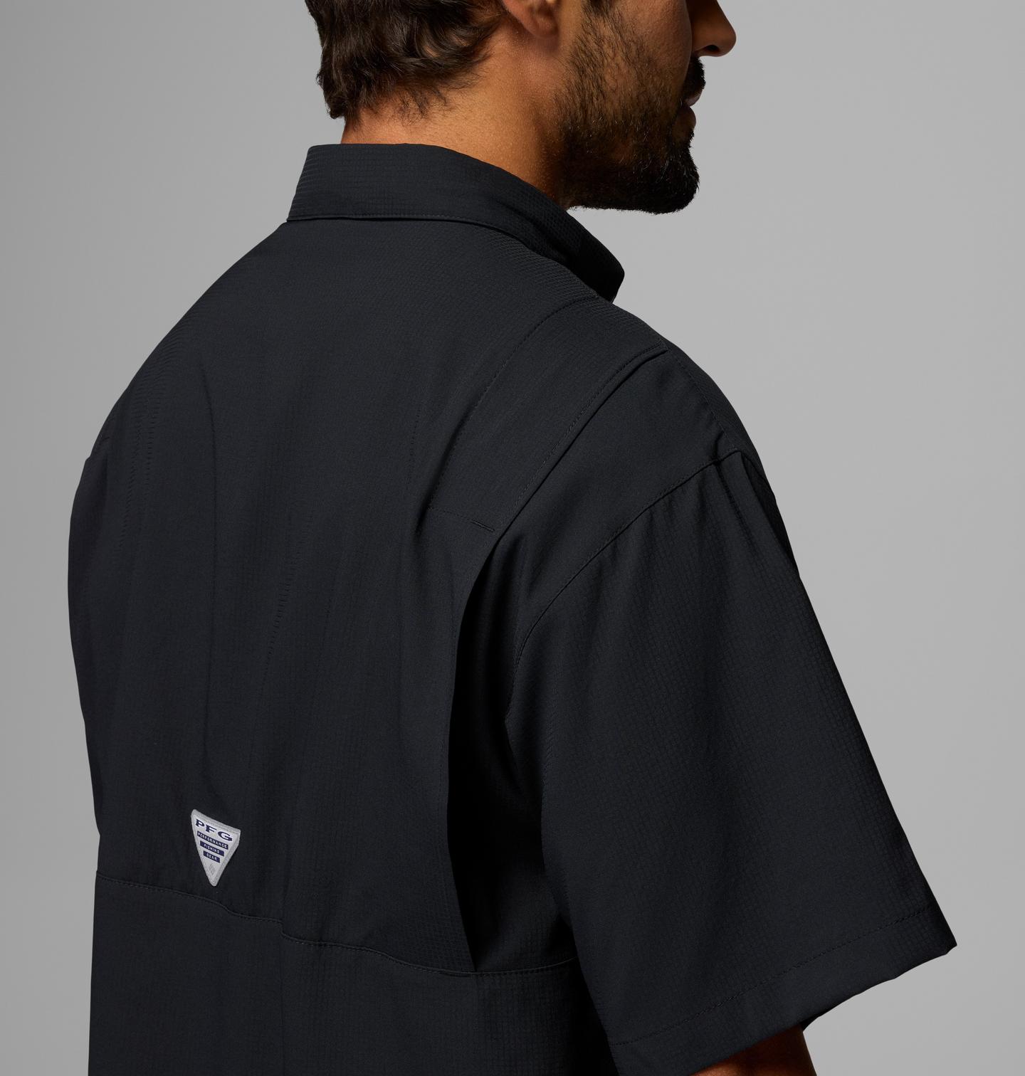 Мужская рубашка Columbia PFG Tamiami Short Sleeve Shirt - Baltimore Ravens, цвет: Чёрный — фото 4
