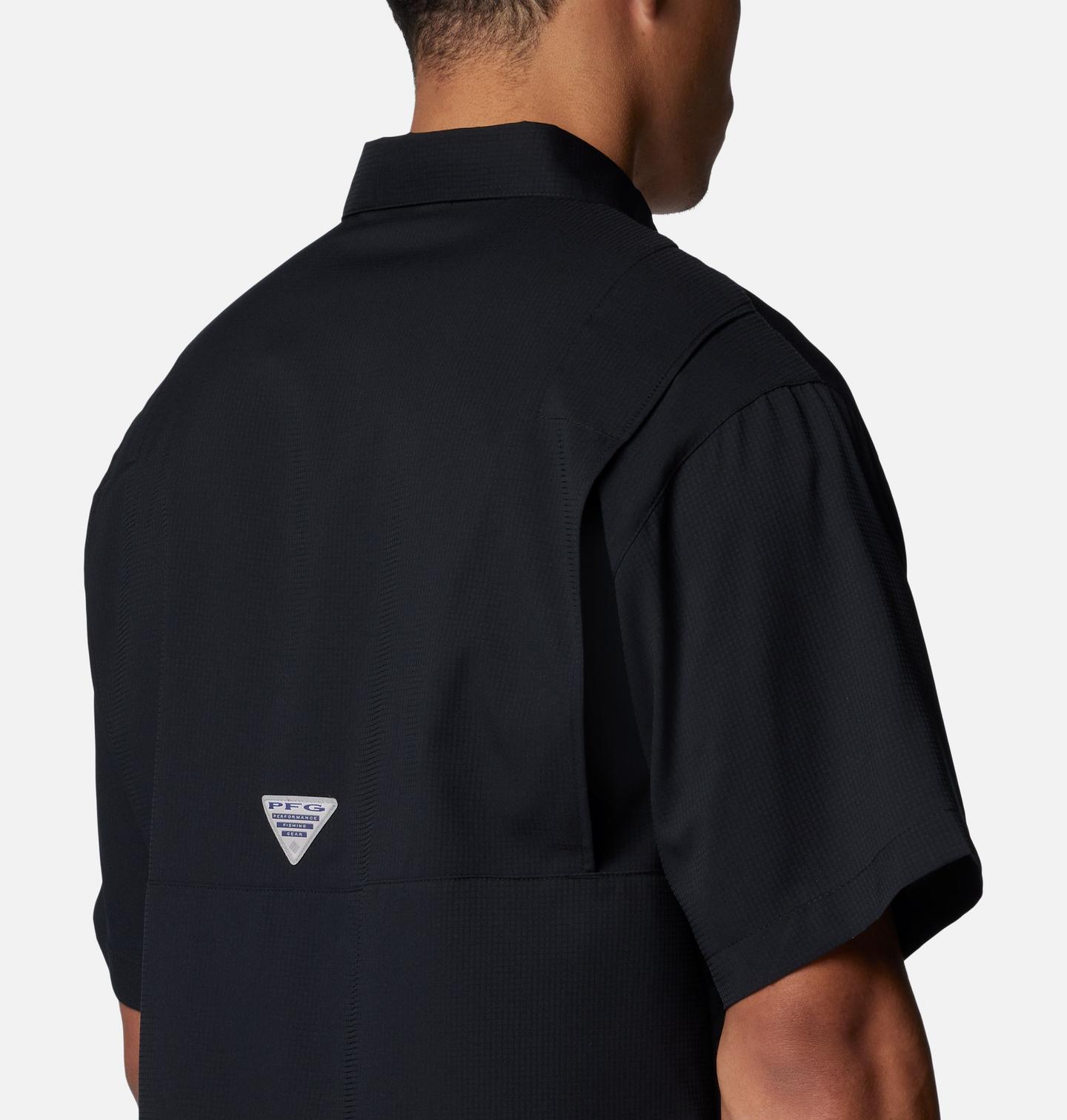 Мужская рубашка Columbia PFG Tamiami Short Sleeve Shirt - New Orleans Saints, цвет: Чёрный — фото 4