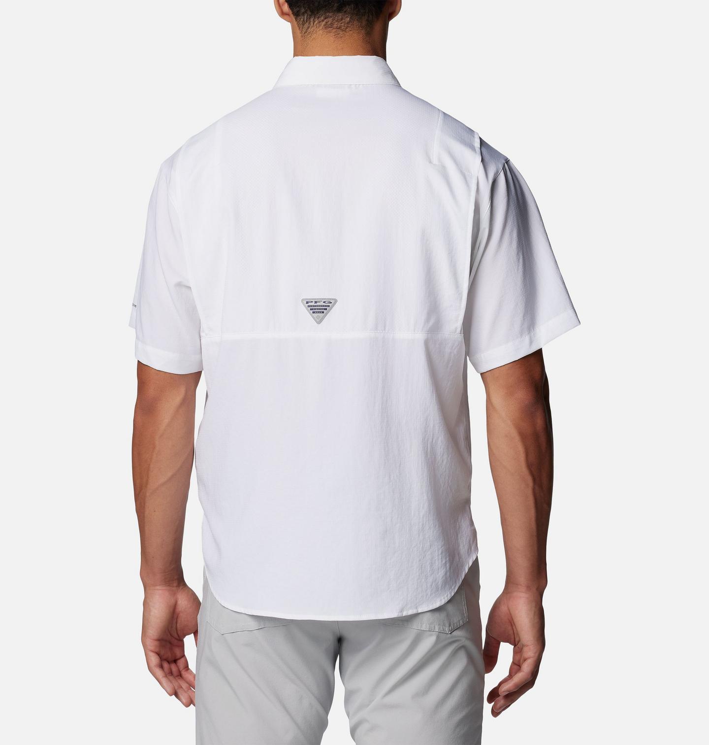 Мужская рубашка Columbia PFG Tamiami Short Sleeve Shirt - Washington Commanders, цвет: Белый — фото 2