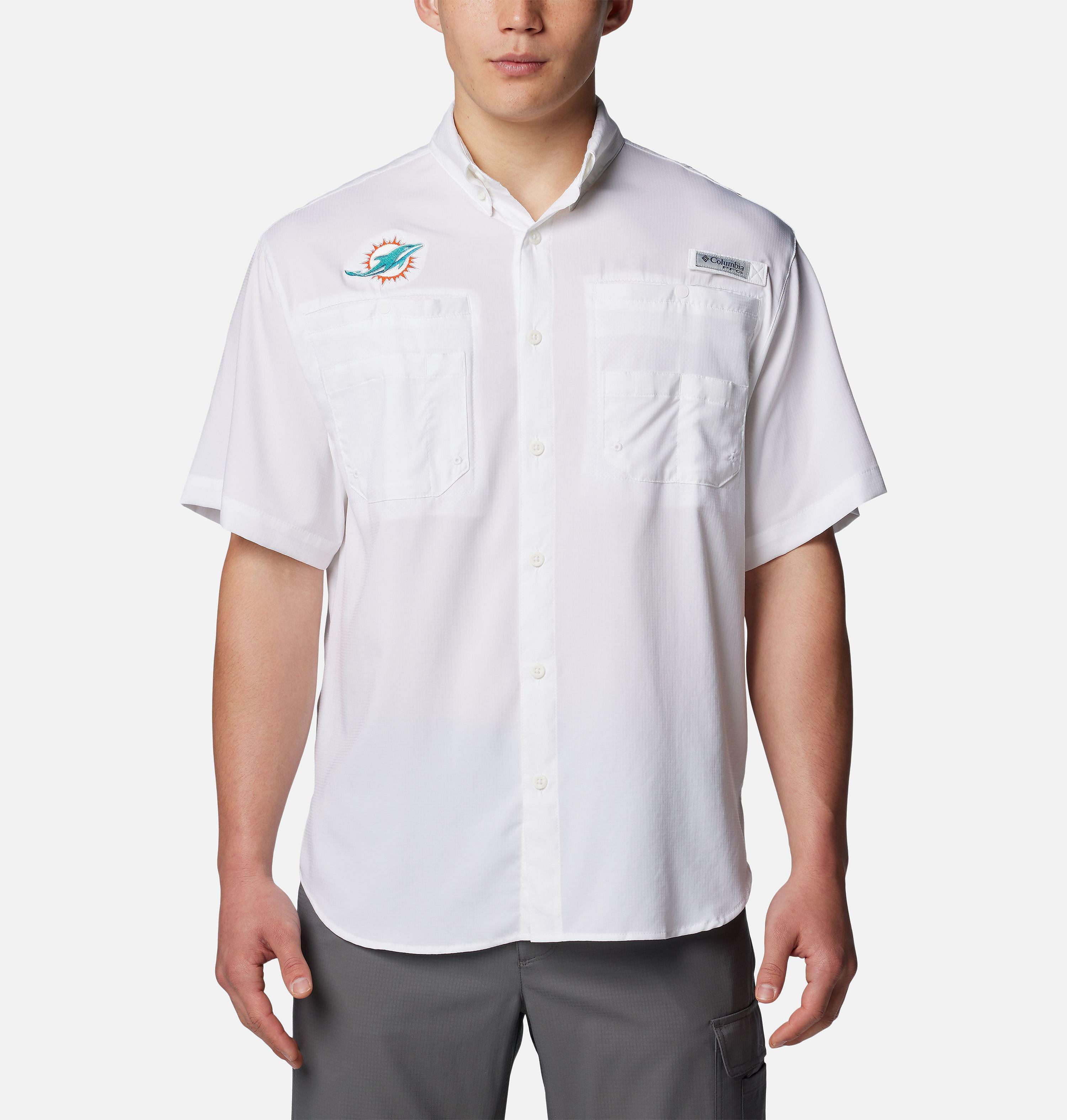 Columbia Men's PFG Tamiami Short Sleeve Shirt - Miami Dolphins-