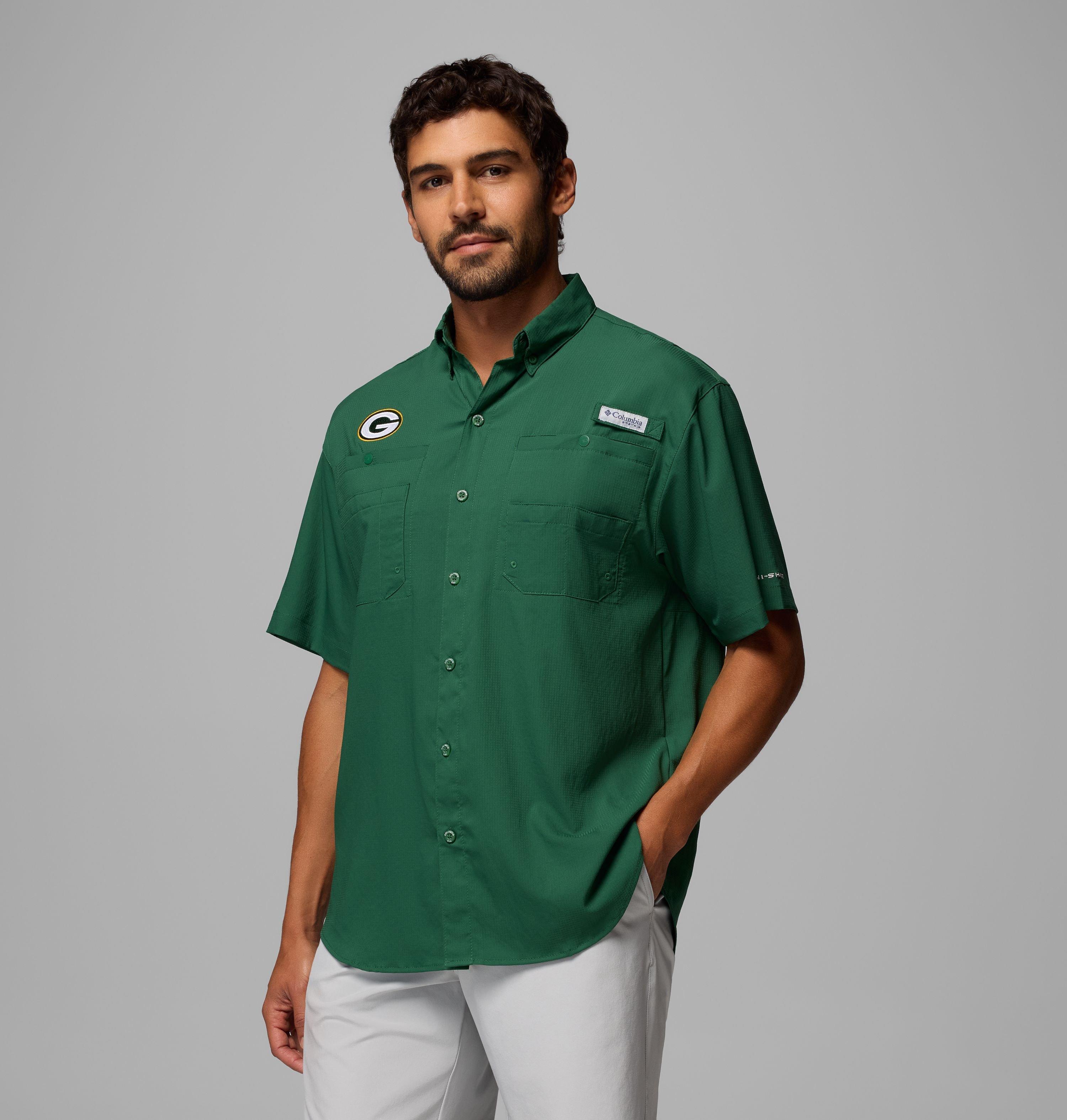 Men's PFG Tamiami Short Sleeve Shirt - Green Bay Packers 4
