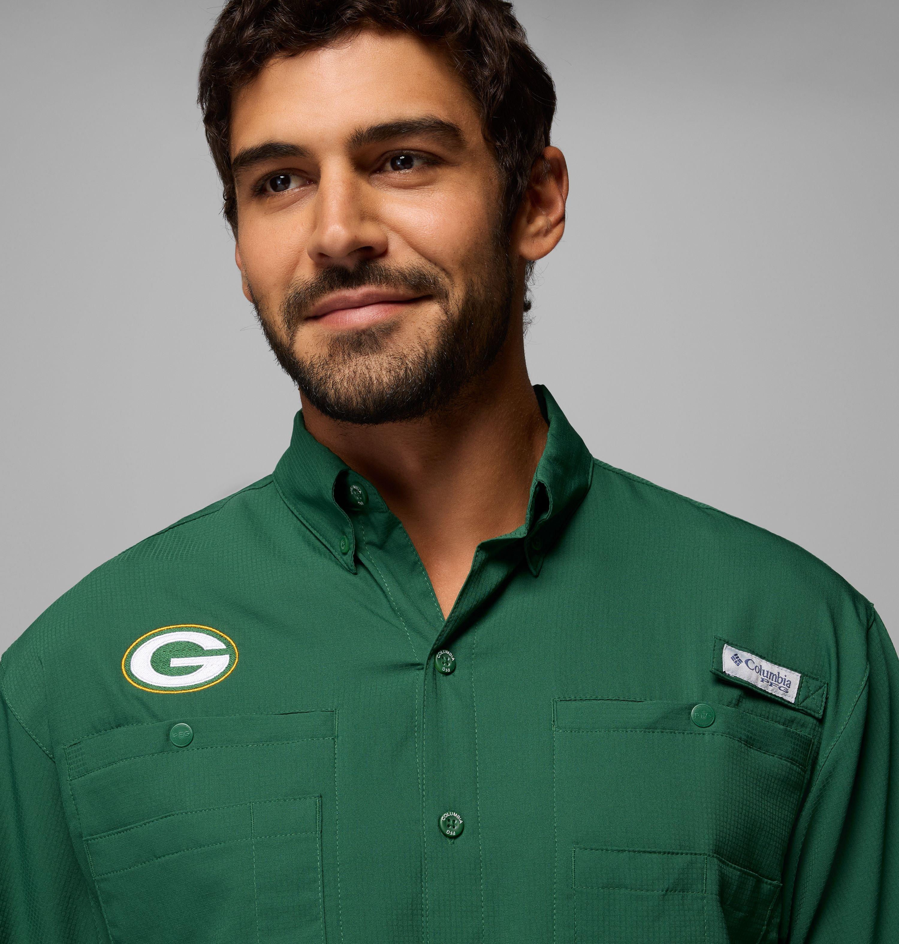 Men's PFG Tamiami Short Sleeve Shirt - Green Bay Packers 5