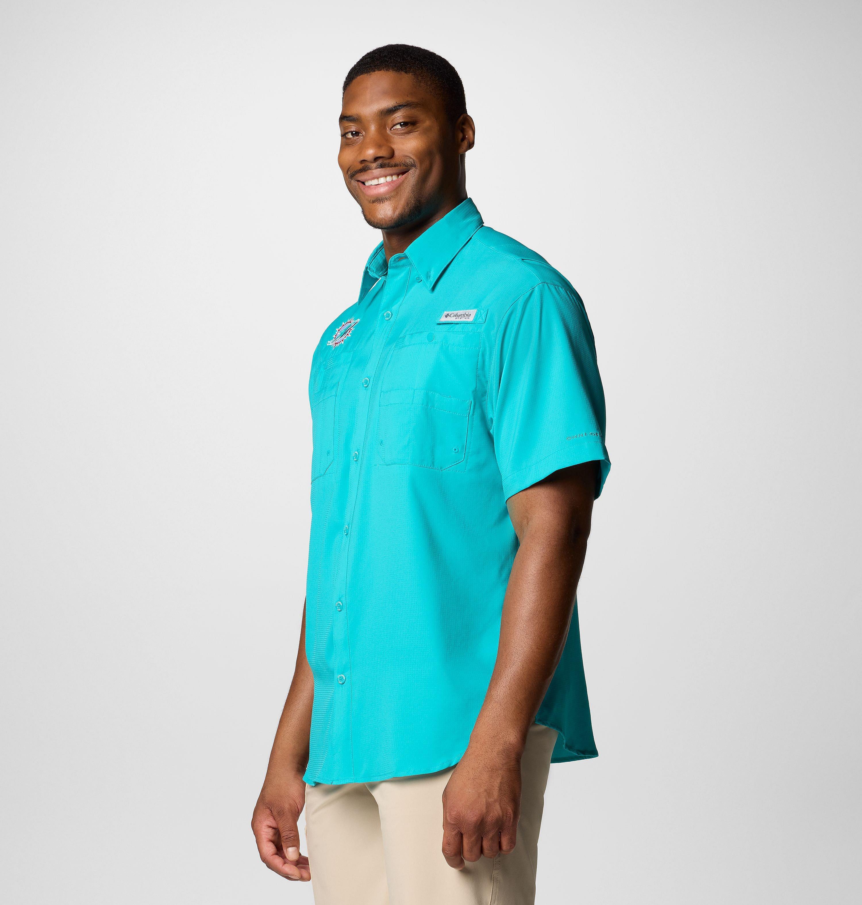 Men's PFG Tamiami Short Sleeve Shirt - Miami Dolphins 4