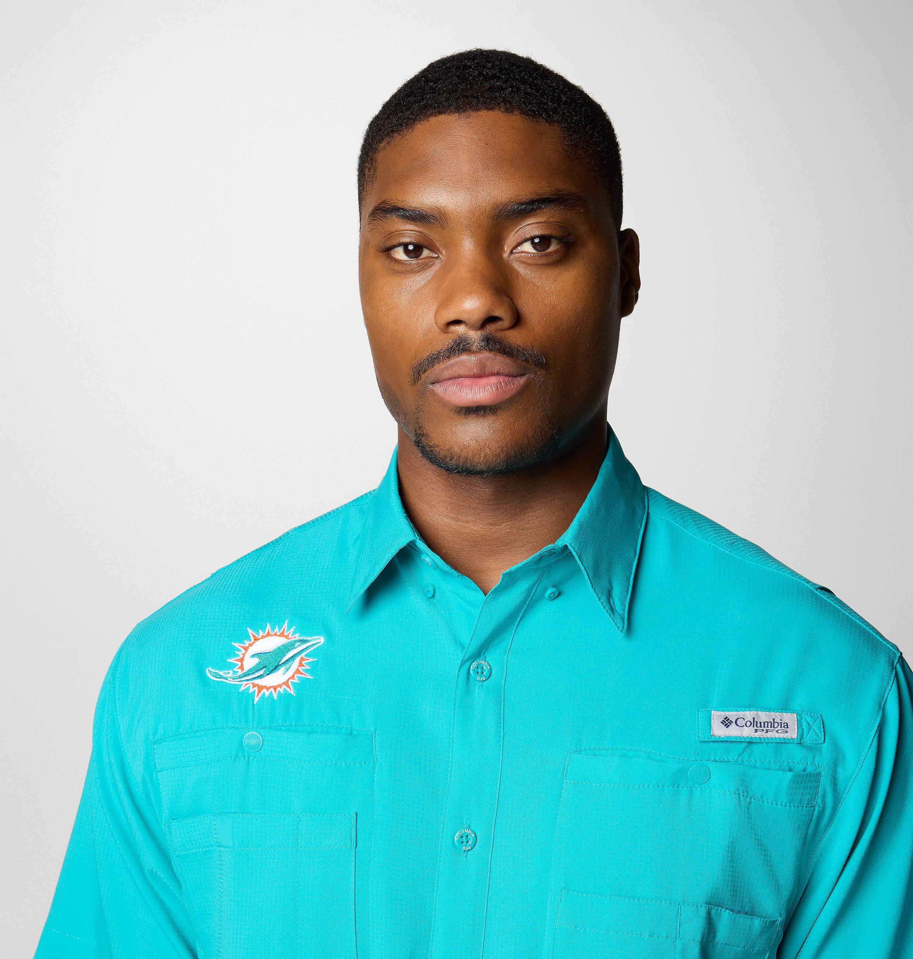 Men's PFG Tamiami Short Sleeve Shirt - Miami Dolphins 5