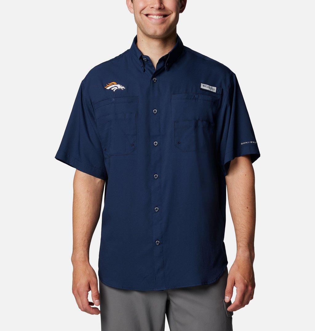 Men'S Pfg Tamiami Short Sleeve Shirt - Denver Broncos by Columbia
