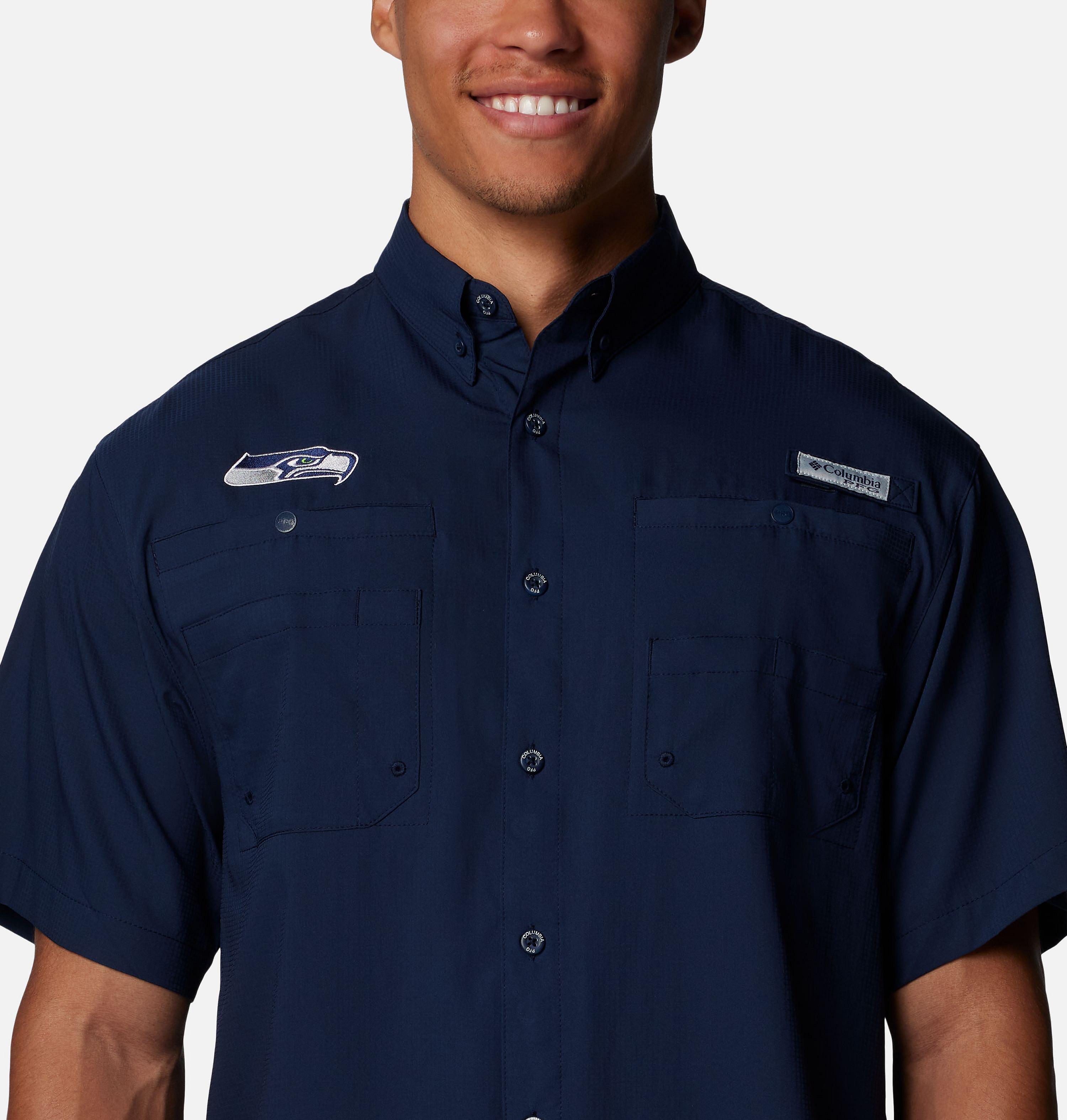 Men's PFG Tamiami Short Sleeve Shirt - Seattle Seahawks 4