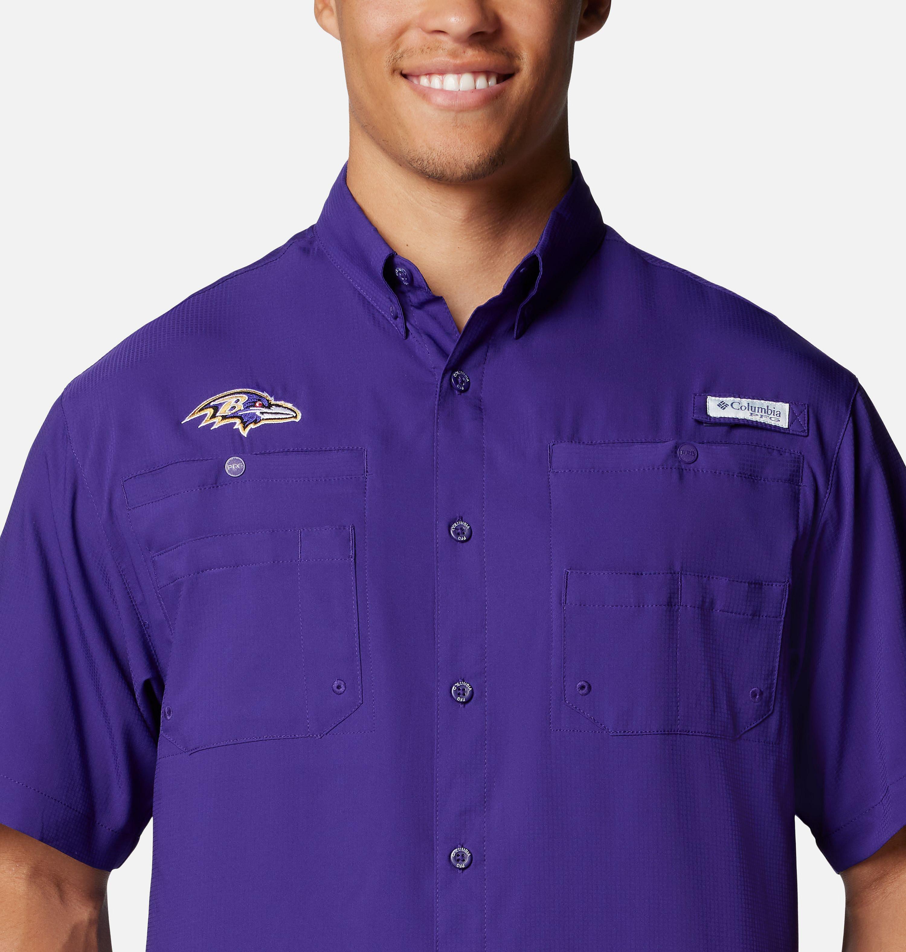 Men's PFG Tamiami Short Sleeve Shirt - Baltimore Ravens 4