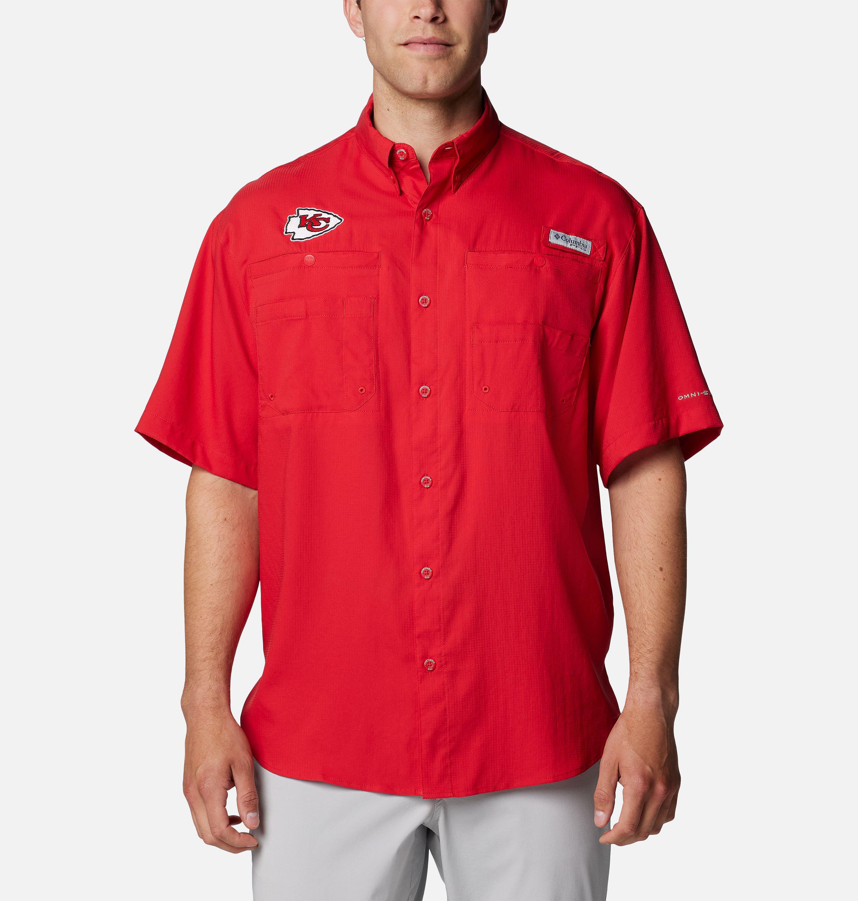 Columbia Men's PFG Tamiami  Short Sleeve Shirt - Kansas City Chiefs-