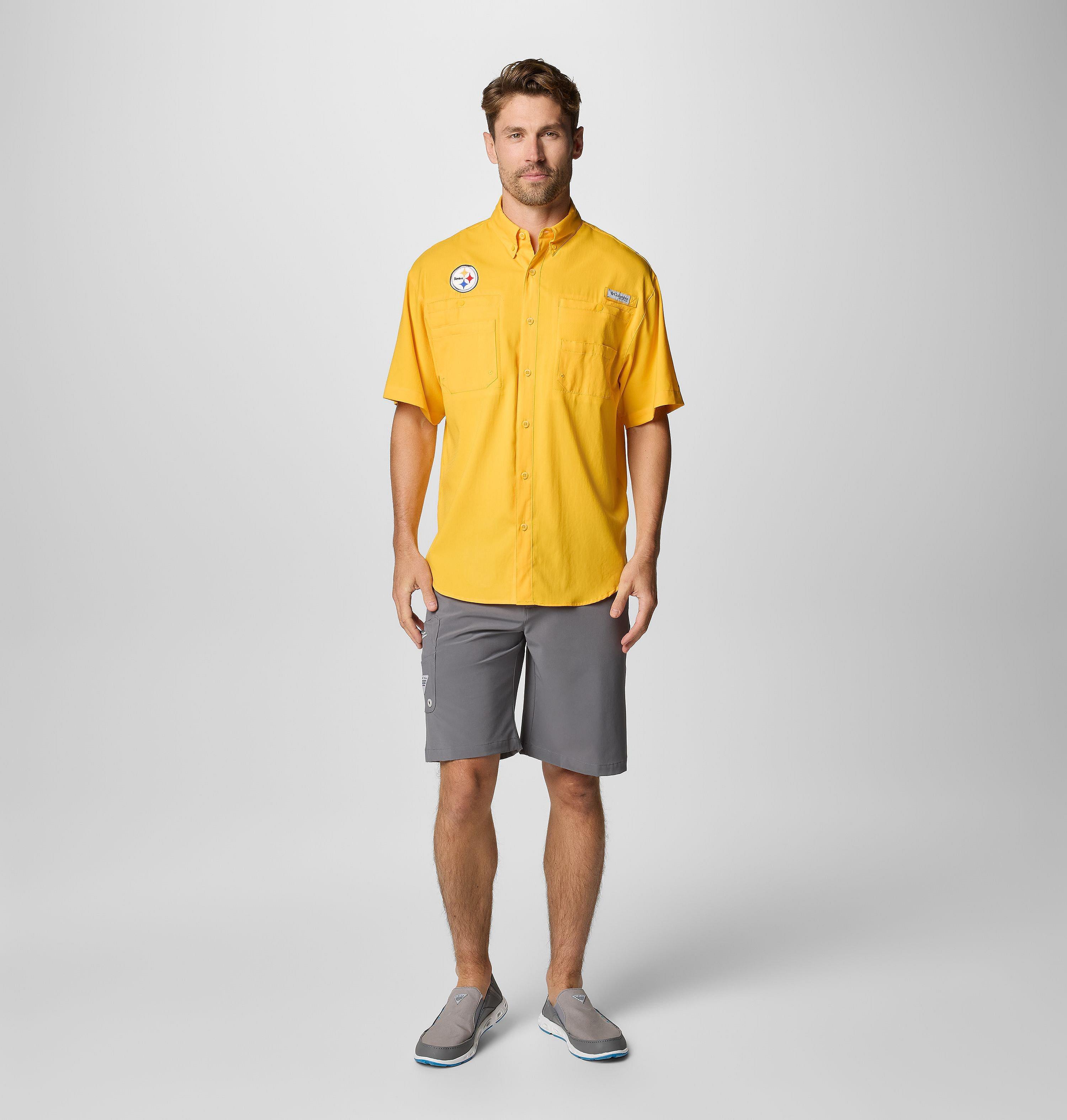 Men's PFG Tamiami Short Sleeve Shirt - Pittsburgh Steelers 3