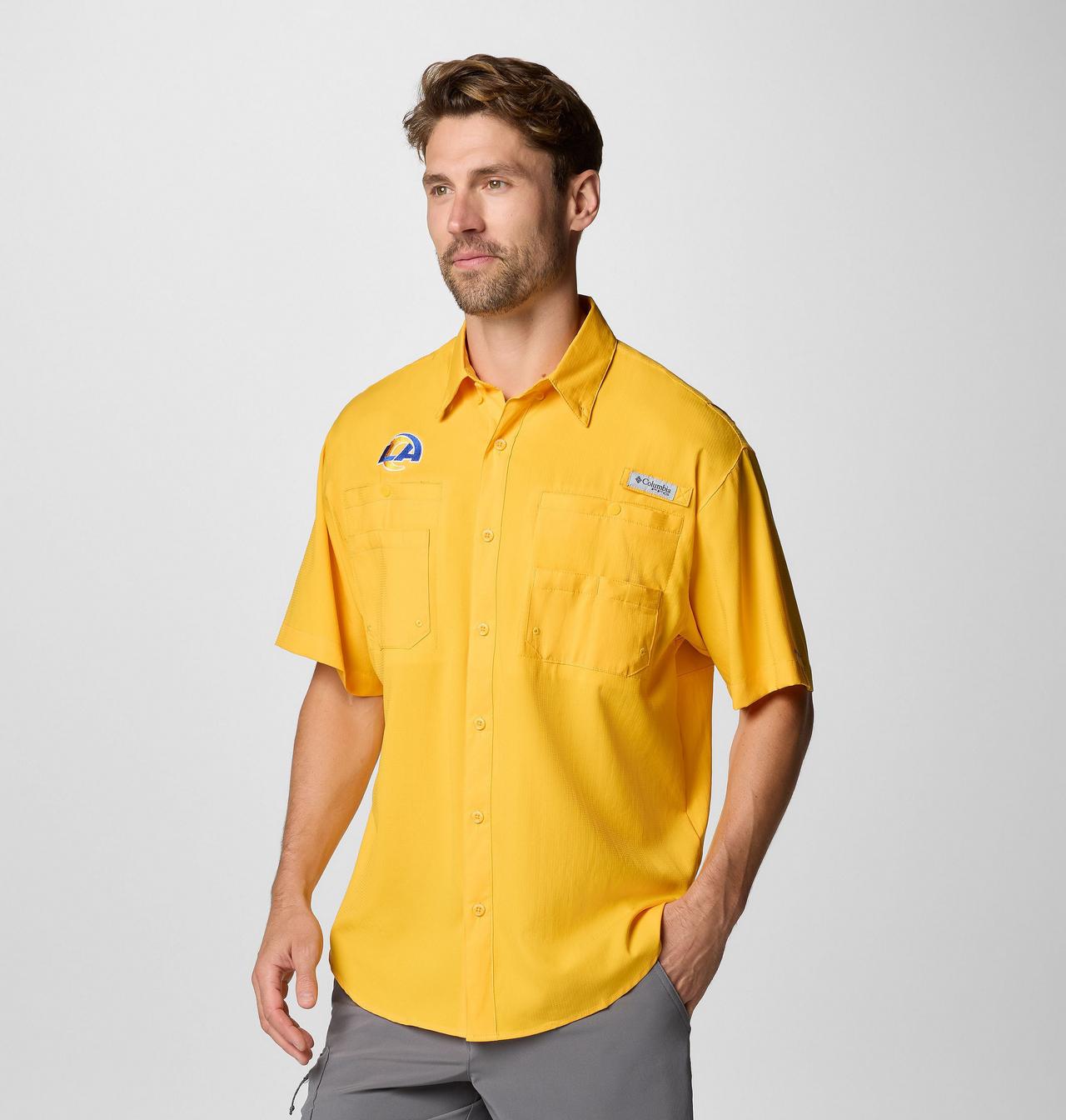 Men's PFG Tamiami Short Sleeve Shirt - Los Angeles Rams 4
