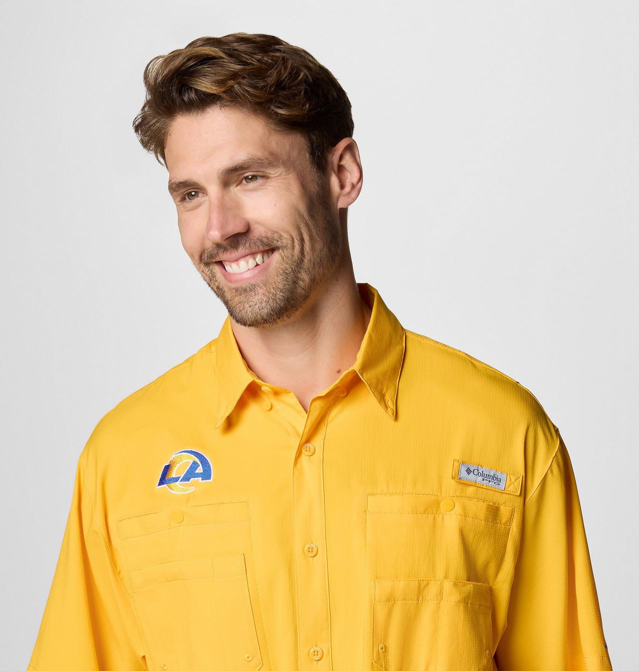 Men's PFG Tamiami Short Sleeve Shirt - Los Angeles Rams 5
