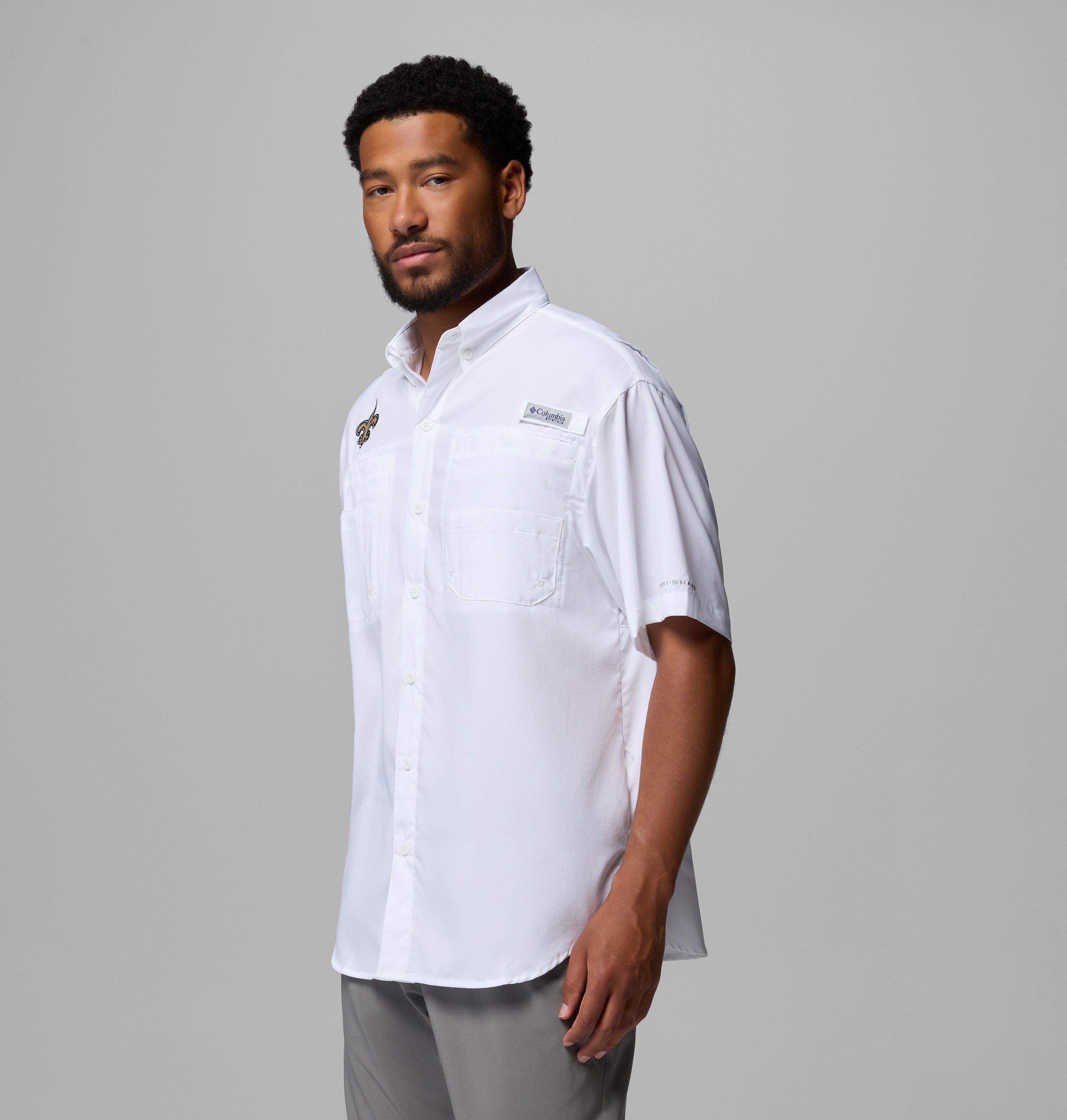 Men's PFG Tamiami Short Sleeve Shirt - New Orleans Saints 3