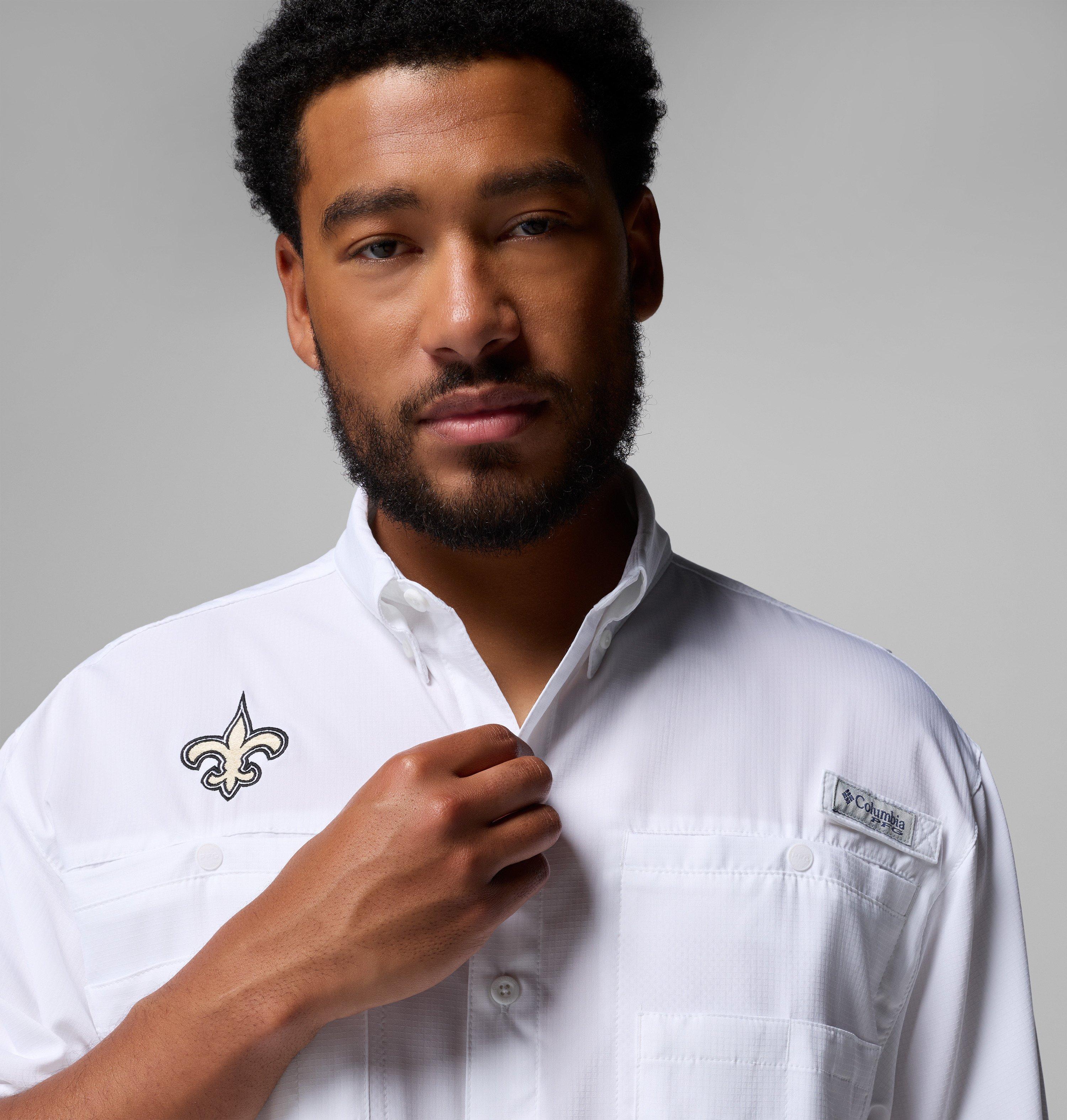 Men's PFG Tamiami Short Sleeve Shirt - New Orleans Saints 4