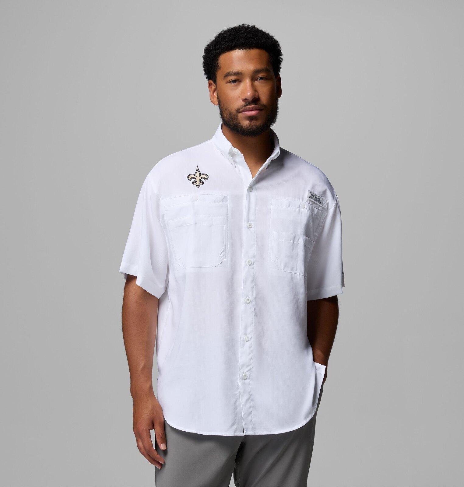 Men's PFG Tamiami Short Sleeve Shirt - New Orleans Saints