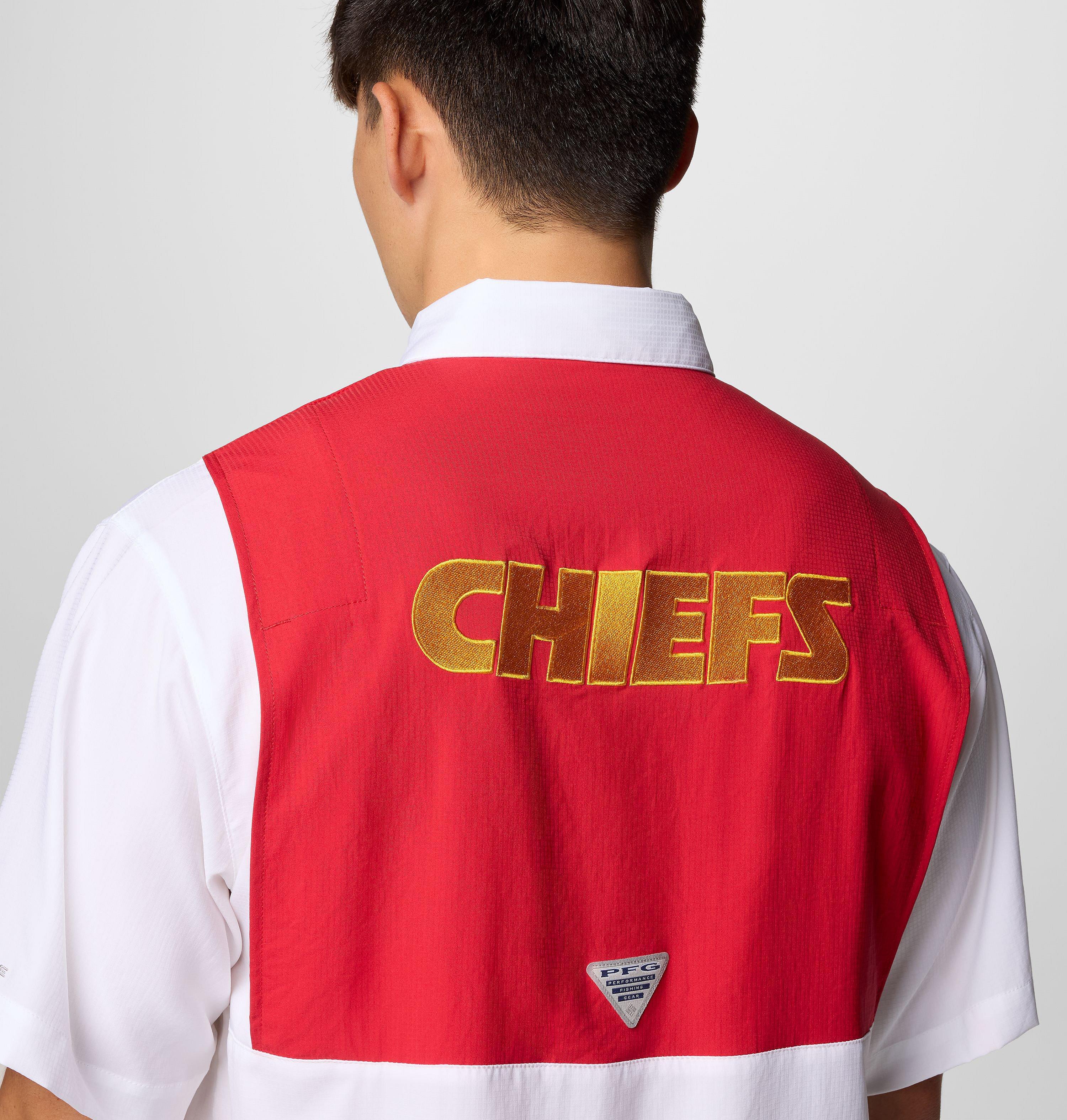 Men's PFG Tamiami Colorblocked Short Sleeve Shirt - Kansas City Chiefs 5