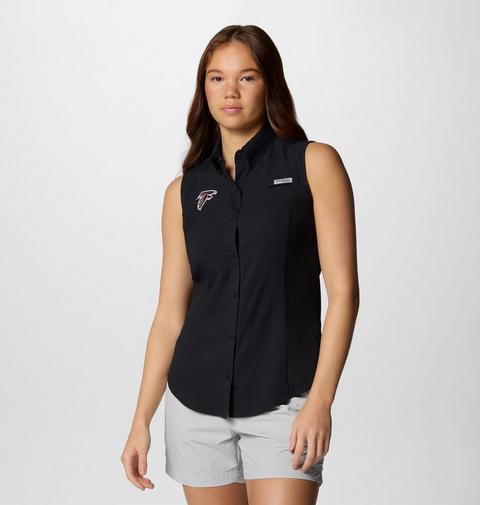 Женская рубашка Columbia PFG Tamiami Sleeveless Shirt - Atlanta Falcons, цвет: Чёрный