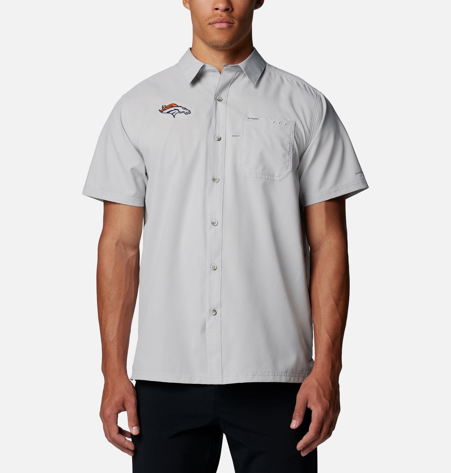 Мужская рубашка Columbia NFL Slack Tide™ Camp, цвет: Холодный серый — фото 1