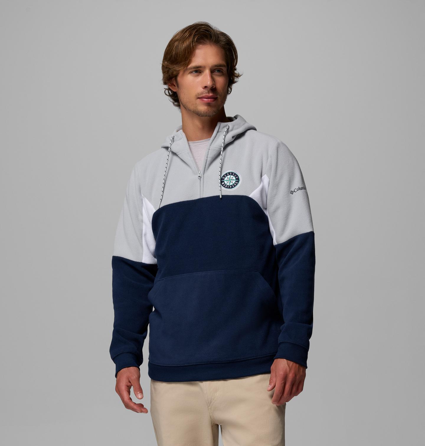 Мужские худи MLB Columbia Lodge - Seattle Mariners, цвет: Тёмно-синий — фото 1