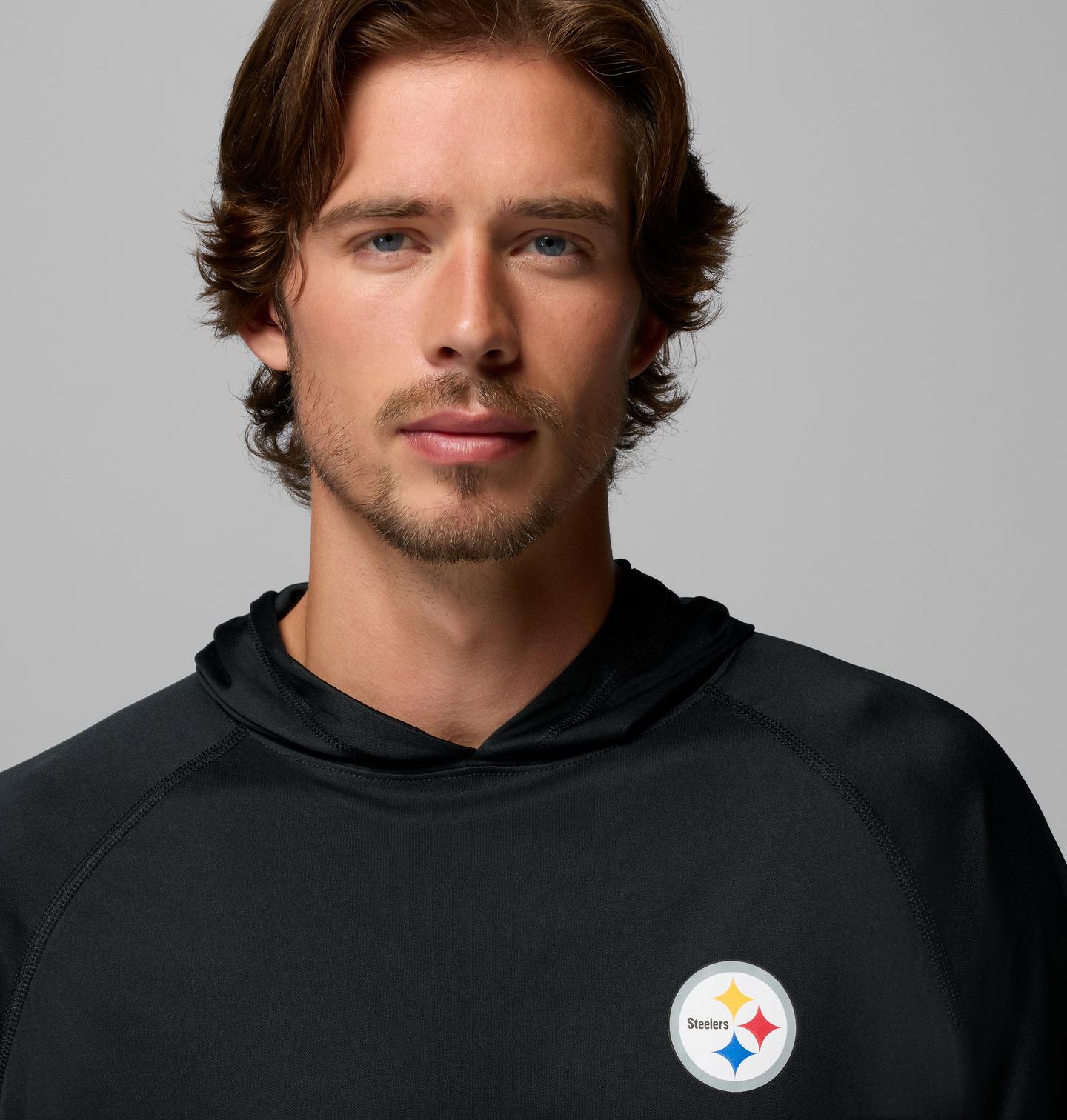 Мужское худи Columbia NFL Pfg Terminal Tackle™ Pittsburgh Steelers, цвет: Чёрный — фото 4