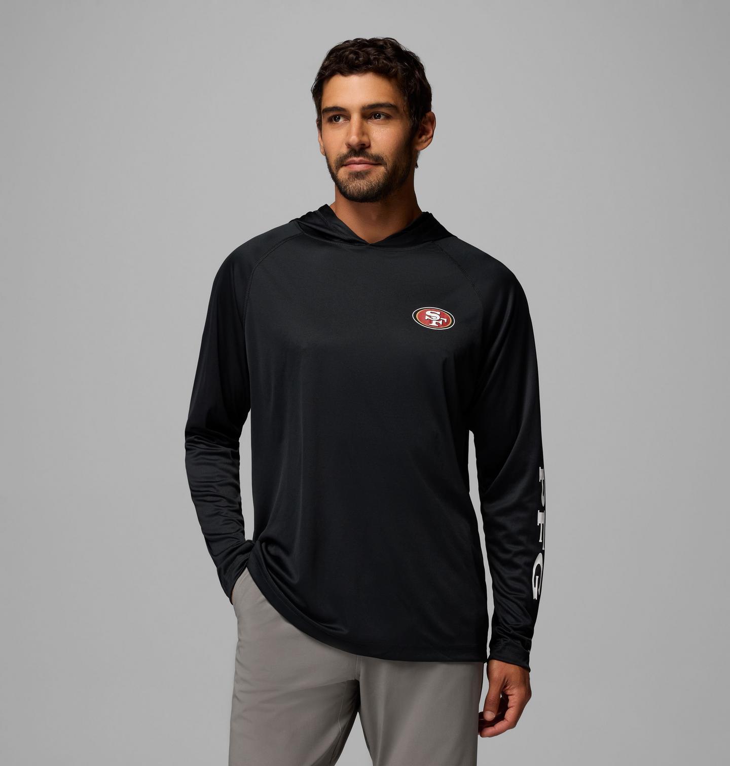 Мужское худи Columbia NFL Pfg Terminal Tackle™ San Francisco 49ers, цвет: Чёрный — фото 1