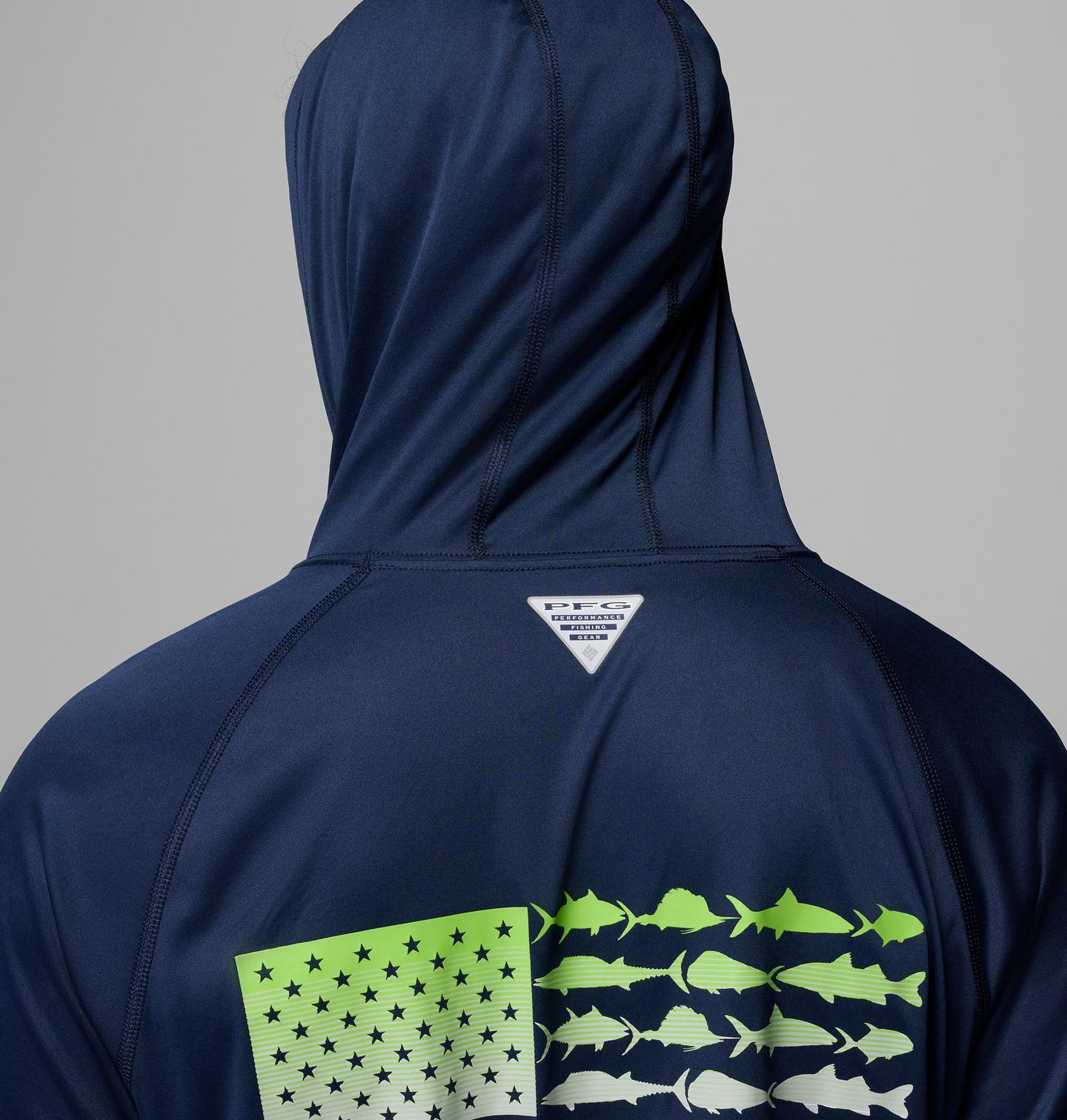 Мужское худи Columbia NFL Pfg Terminal Tackle™ Seattle Seahawks, цвет: Тёмно-синий — фото 4