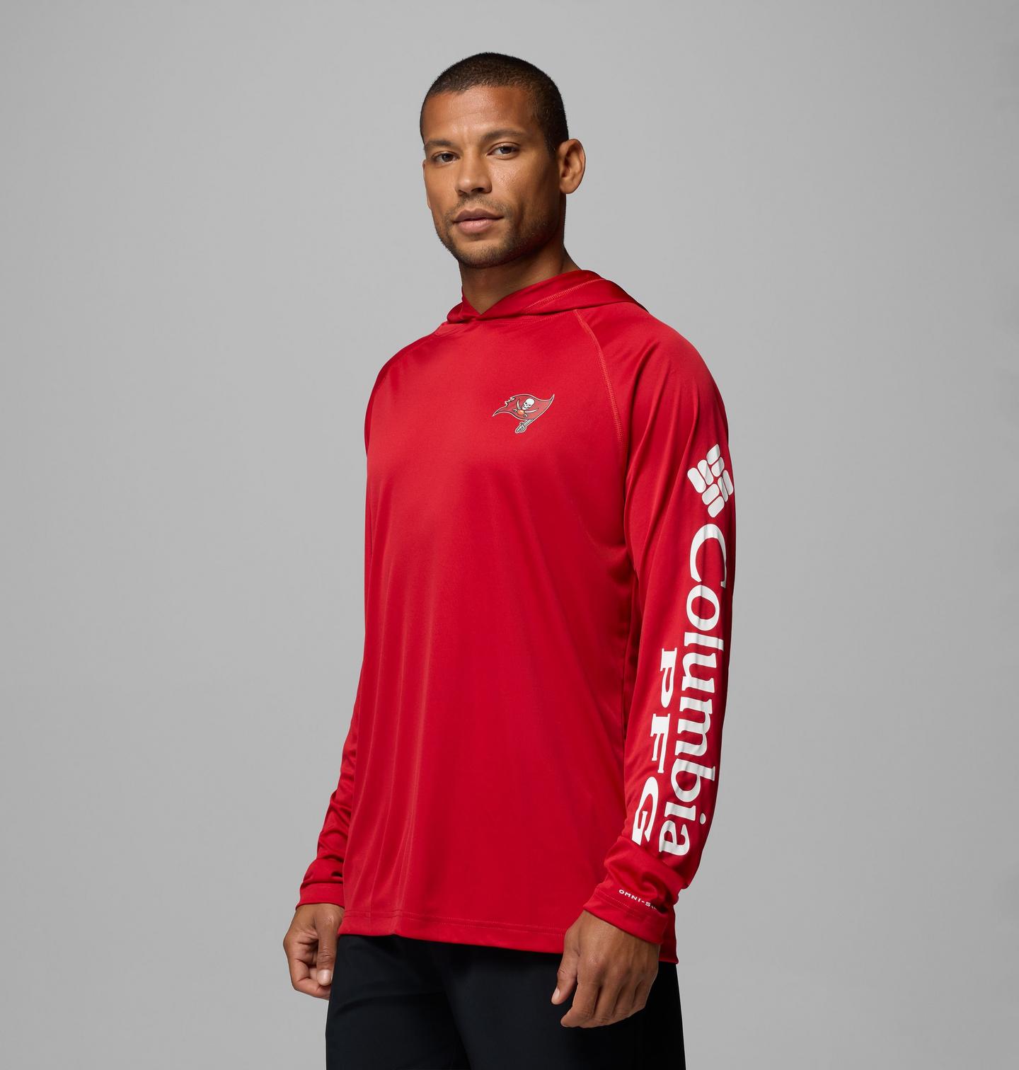 Мужское худи Columbia NFL Pfg Terminal Tackle™ Tampa Bay Buccaneers, цвет: Красный — фото 3