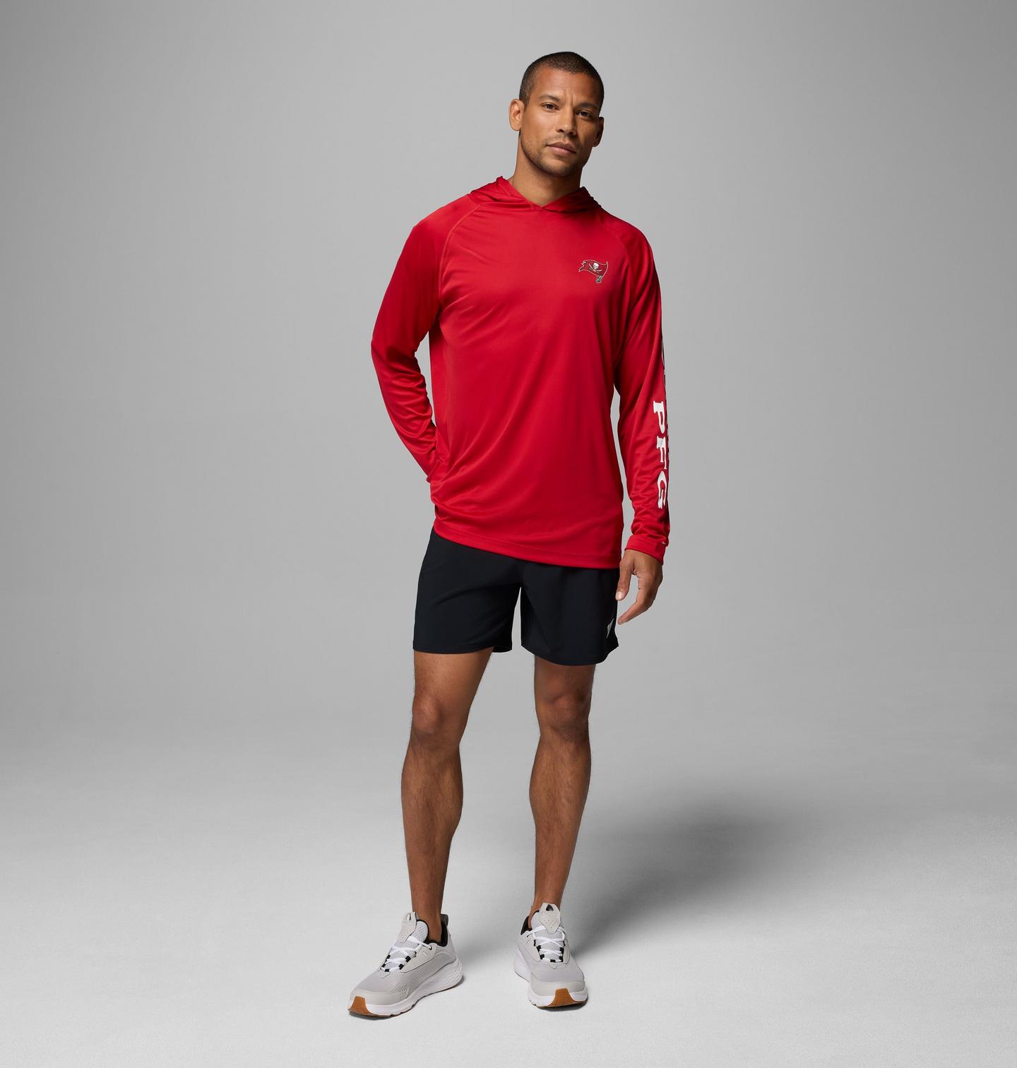 Мужское худи Columbia NFL Pfg Terminal Tackle™ Tampa Bay Buccaneers, цвет: Красный — фото 2