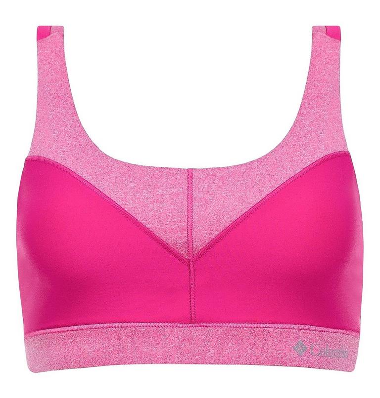 Women's Heather Block Racerback Bra, Color: Beetroot, image 3