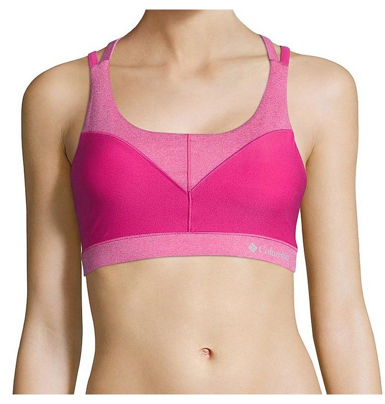 Women's Heather Block Racerback Bra, Color: Beetroot, image 1