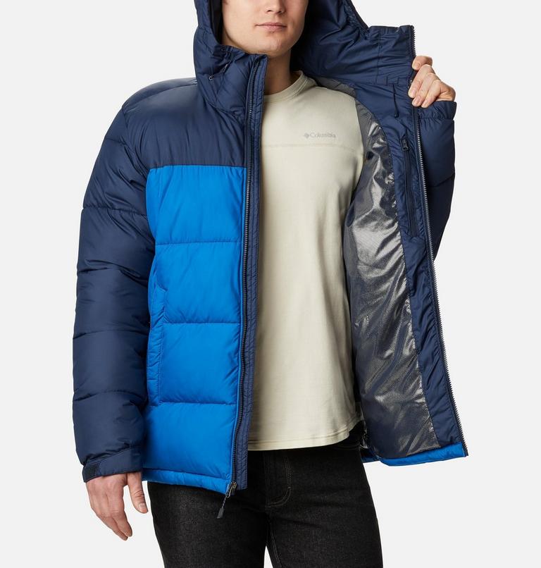 Men's Pike Lake Hooded Down Jacket, Color: Bright Indigo, Collegiate Navy, image 5
