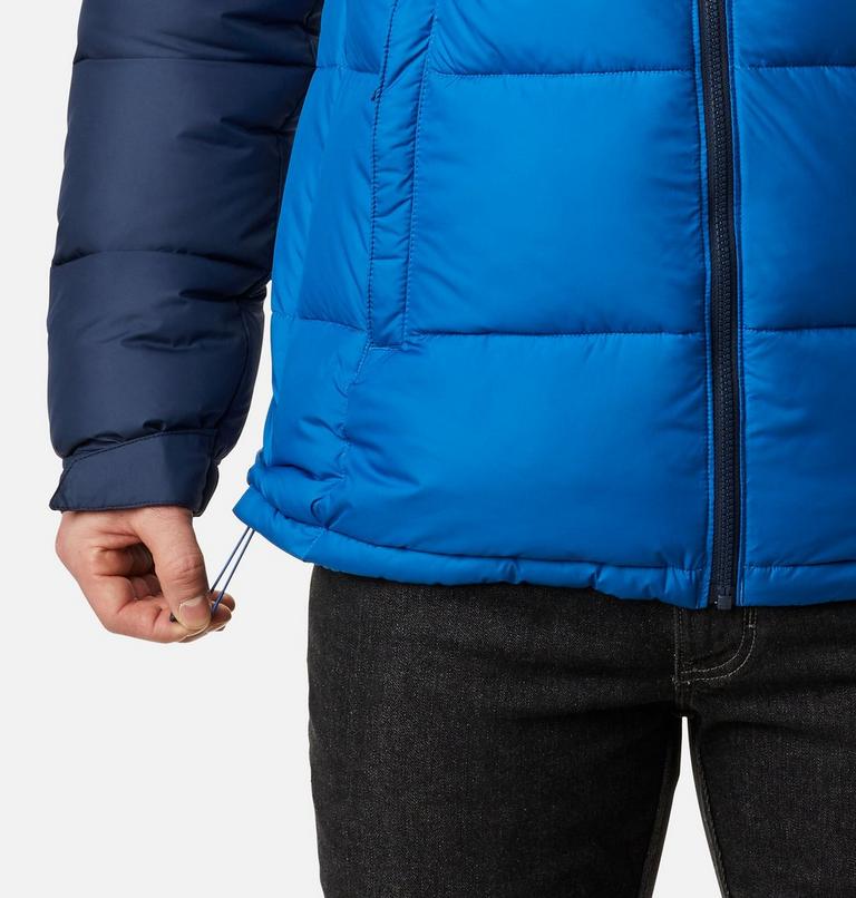 Men's Pike Lake Hooded Down Jacket, Color: Bright Indigo, Collegiate Navy, image 6