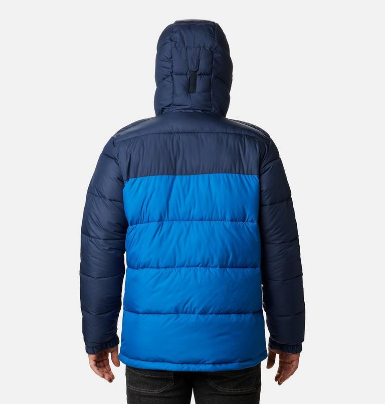 Men's Pike Lake Hooded Down Jacket, Color: Bright Indigo, Collegiate Navy, image 2