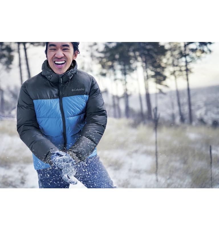 Men's Pike Lake Hooded Down Jacket, Color: Bright Indigo, Collegiate Navy, image 7