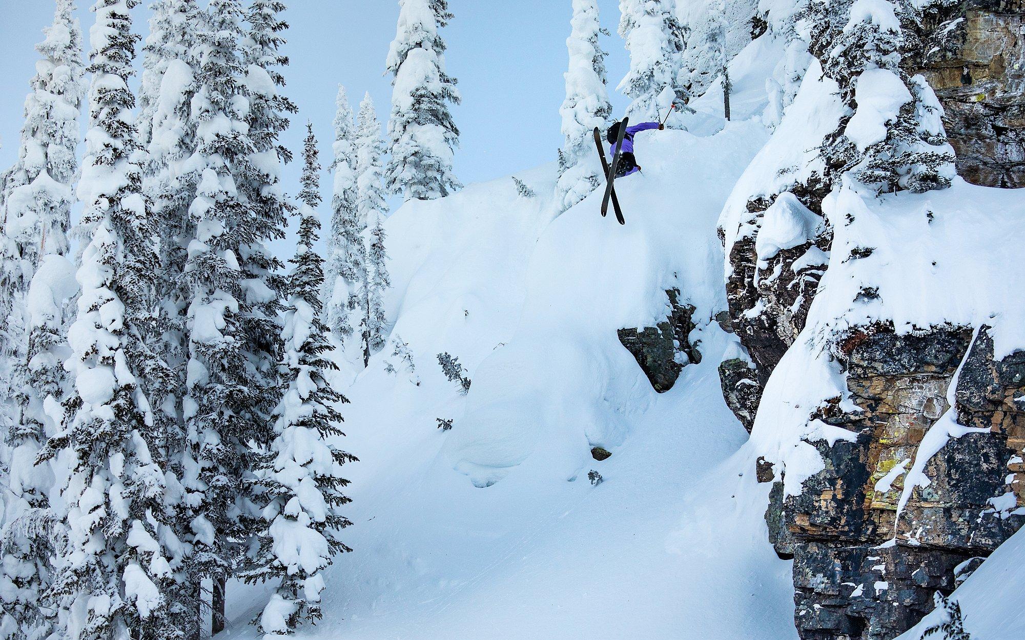 Hank Stowers styles a 3in the Canadian backcountry.