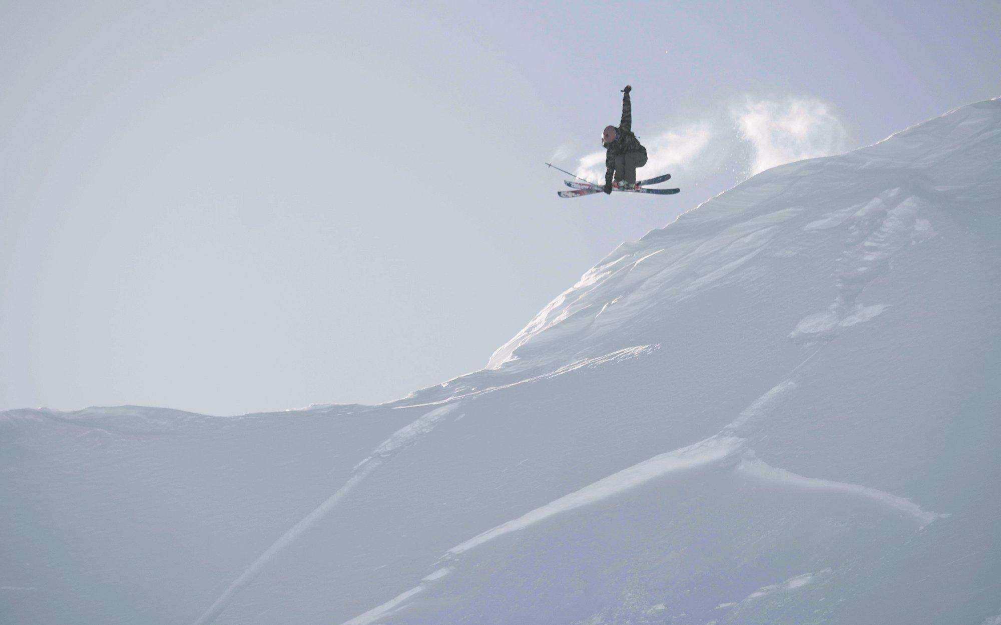 MHW athlete Lily Bradley demonstratescornice creativity at Palisades, Tahoe.