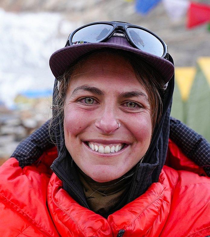 Close up portrait of Shayna smiling.