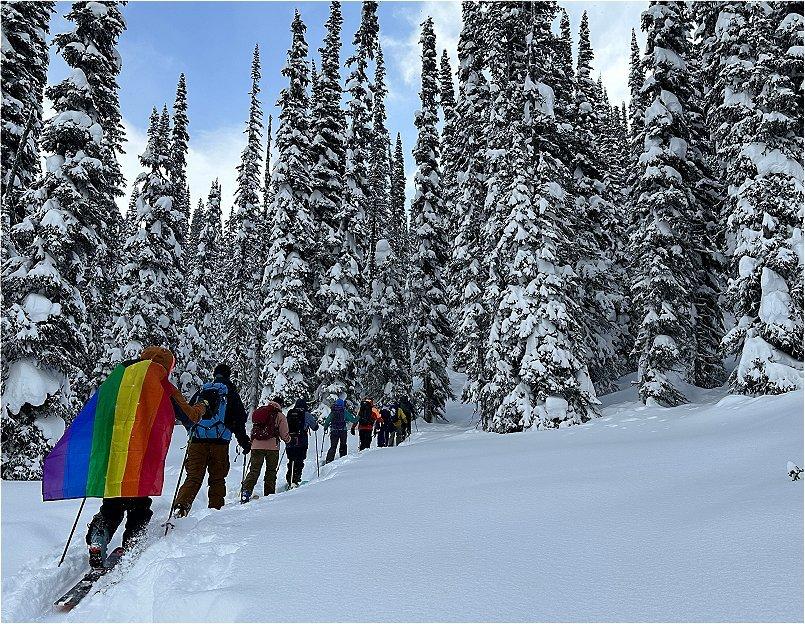 Open Mountains friends all out together on a ski day.