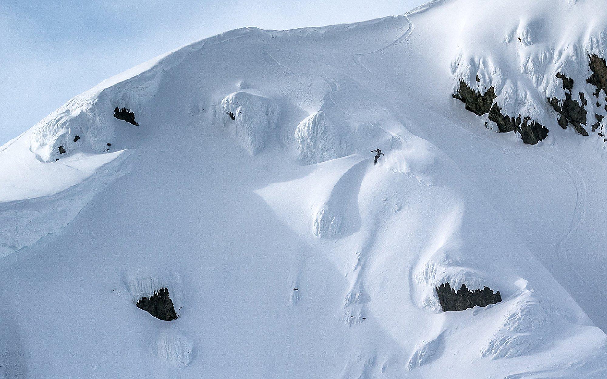 Bruce Johnston rides a beautiful linein the B.C. backcountry.