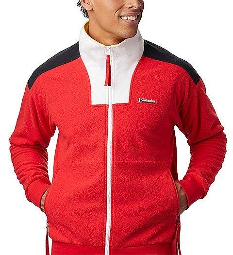 Man in a red hoody. 