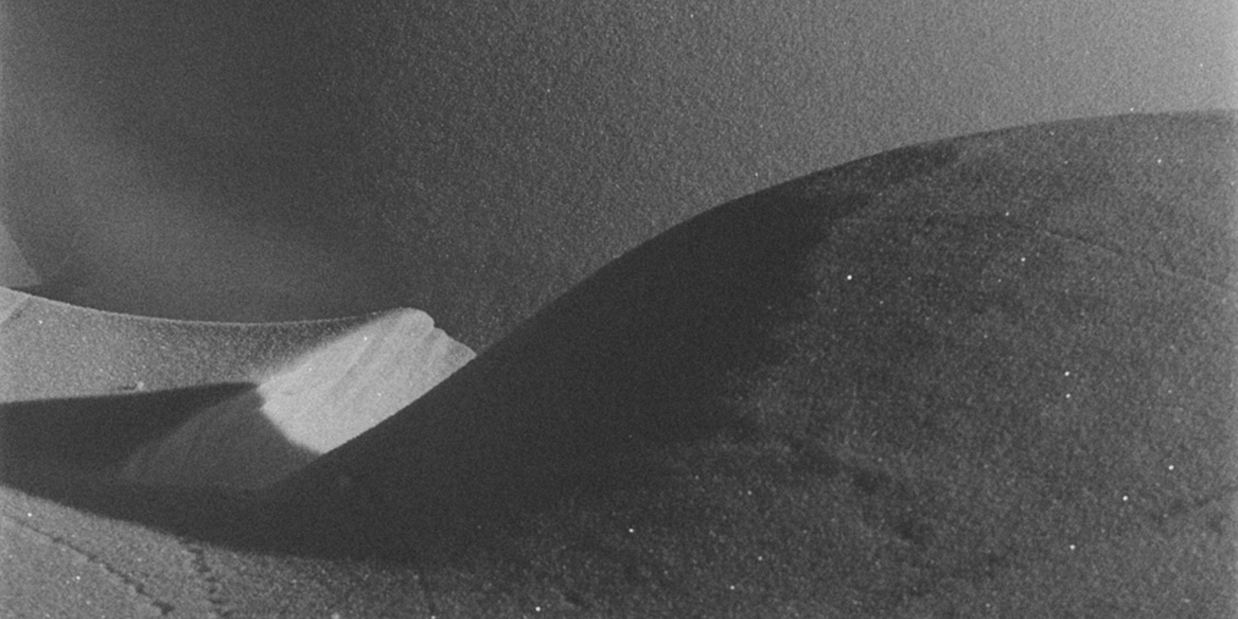 Wintery black and white snowscape.